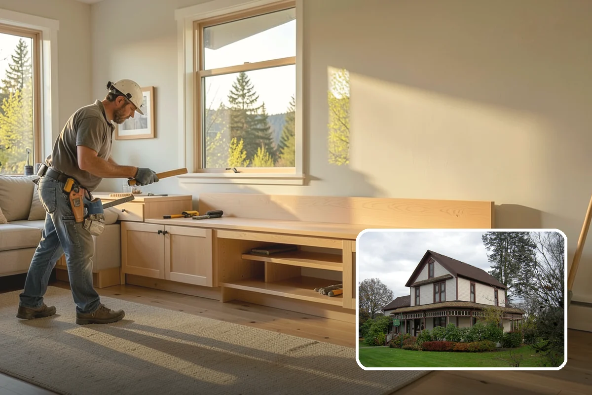Faux Beam Installation in Sumner, Pierce County, WA - Adds character without structural work