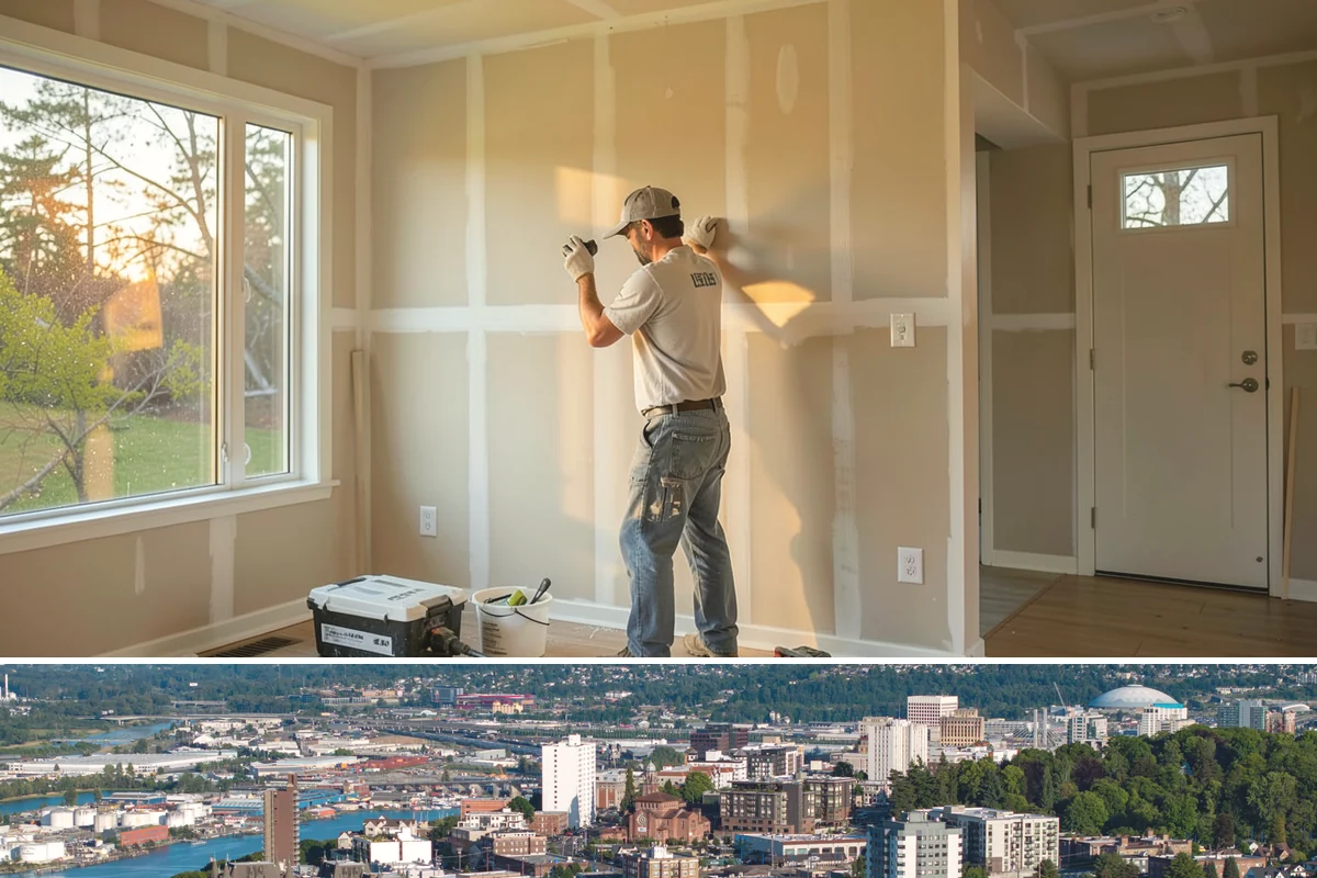 Faux Beam Installation in Tacoma, Pierce County, WA - Decorative beam installs are indoor projects that fit comfortably in any season.