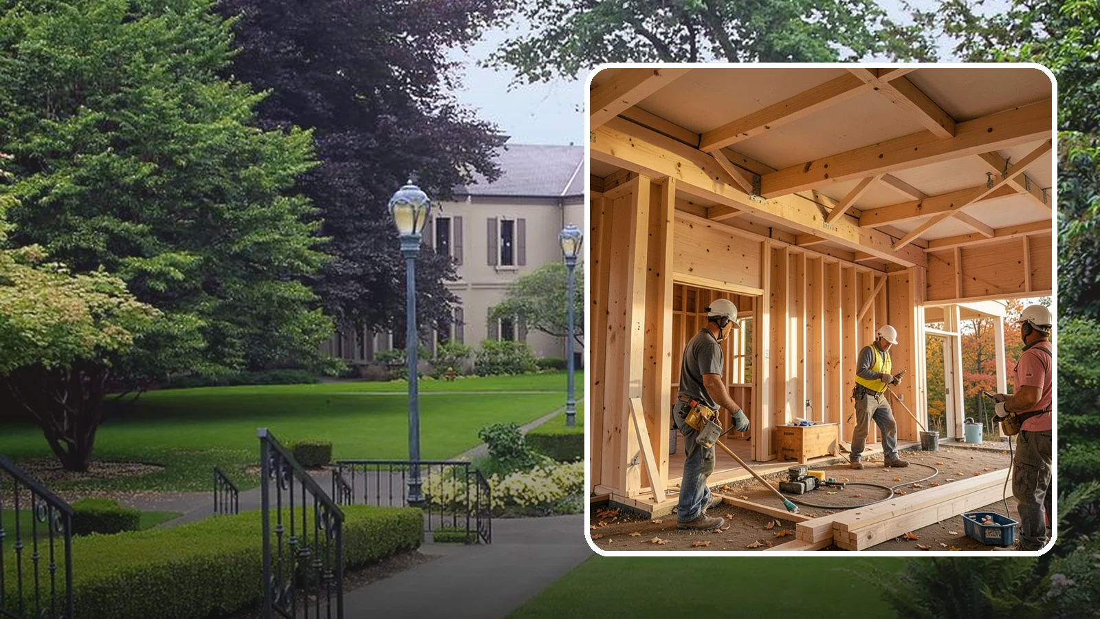 Faux Beam Installation in Woodinville, King County, WA - Adding lightweight decorative beams to bring warmth and character to a ceiling without structural work.