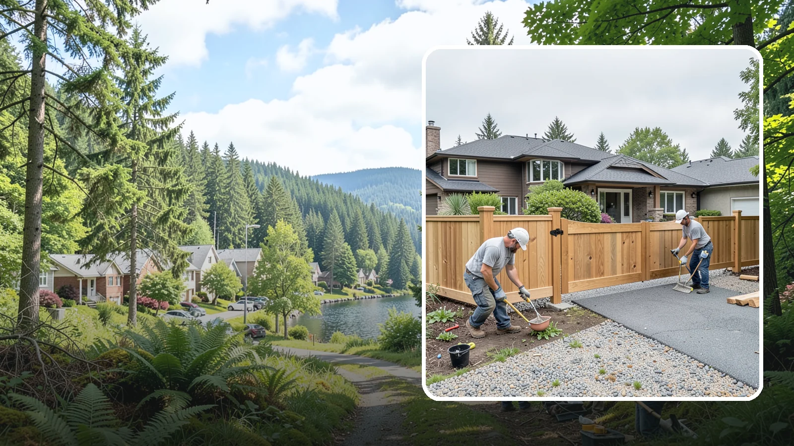 Fence Gate Installation in Lake Forest Park, King County, WA - A custom fence gate built for smooth, reliable operation and matched to your existing fence.