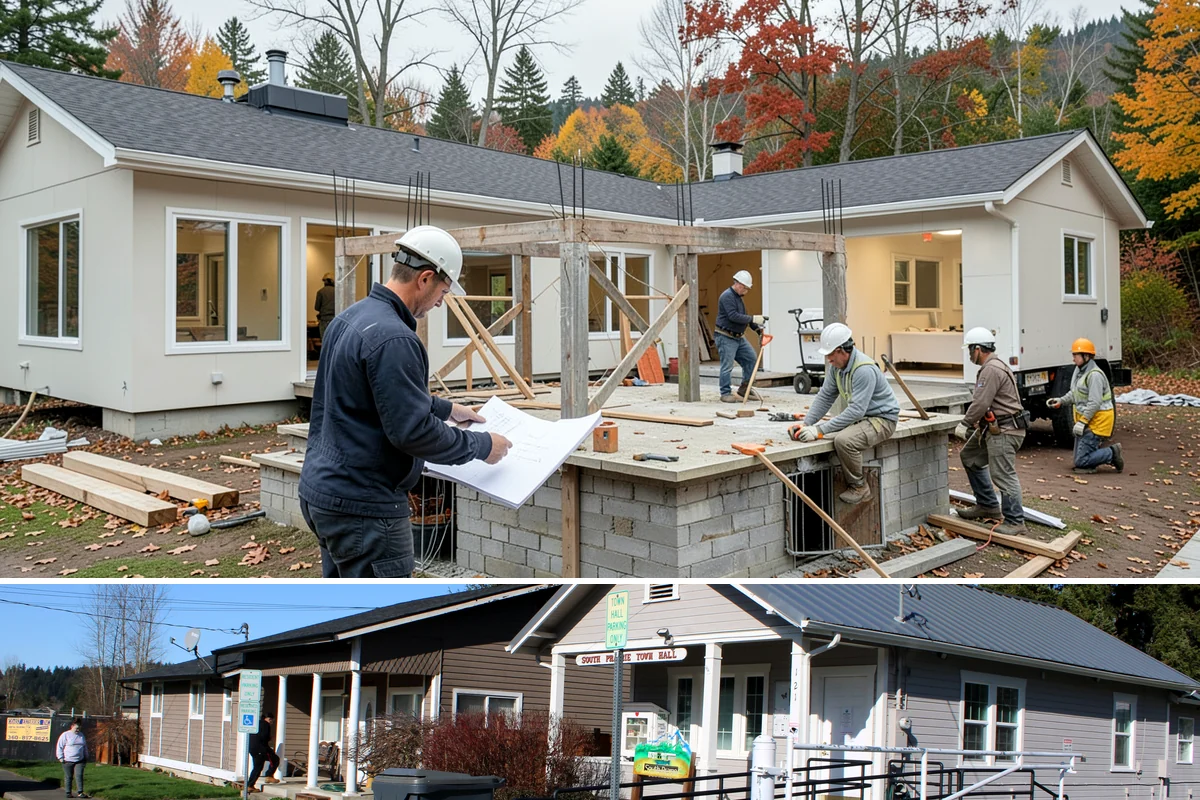 Fence Gate Installation in South Prairie, Pierce County, WA - Any dry stretch works well, though summer footings for heavy gates cure most reliably.