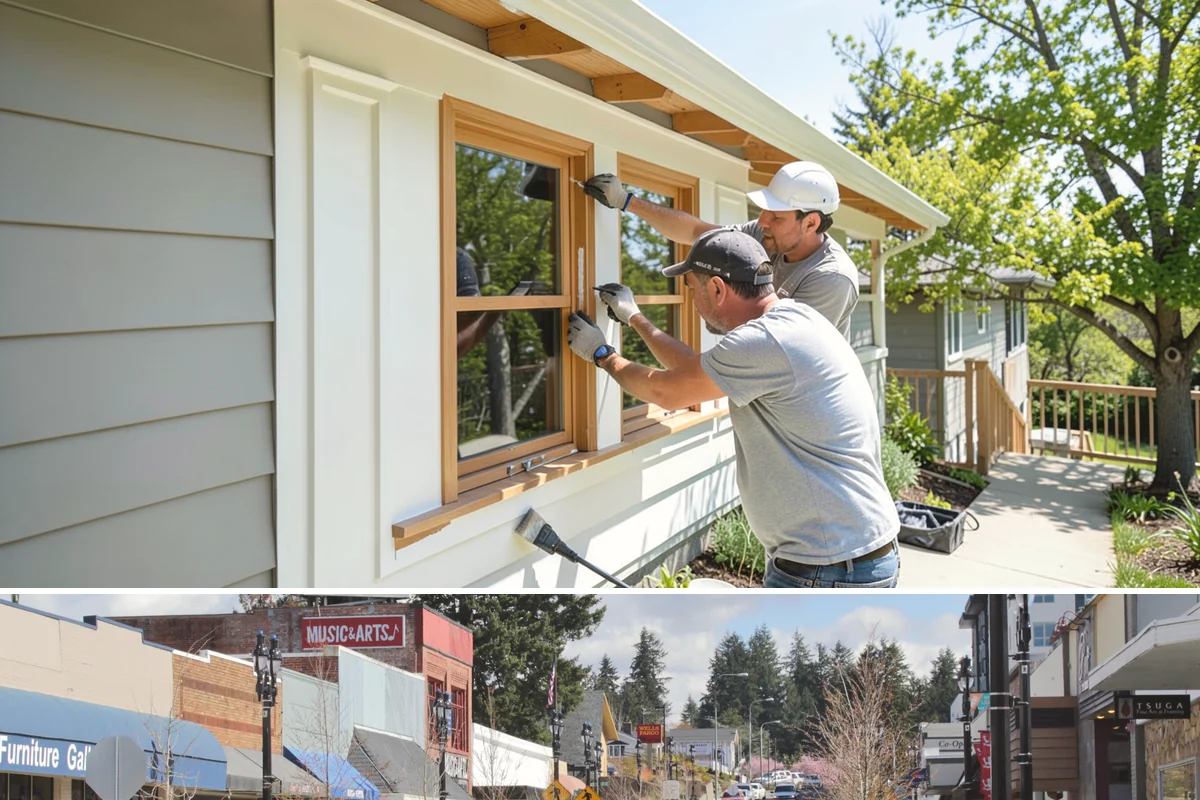 Fence Repair in Bothell, King County, WA - Repairs are best made in drier weather so reset posts can cure in stable ground.