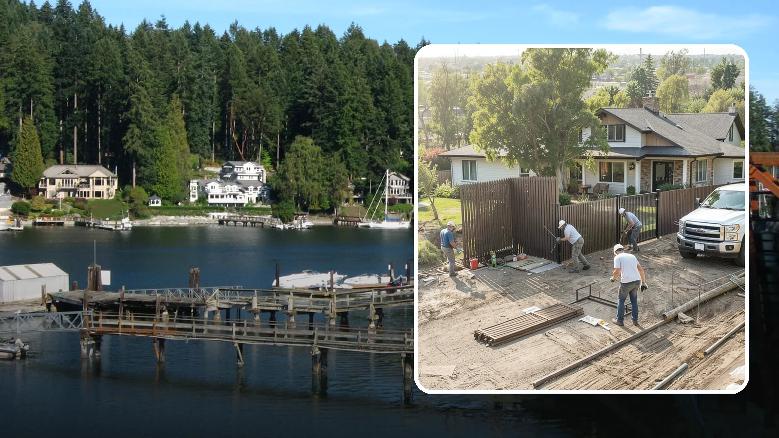 Fence Replacement in Gig Harbor, Pierce County, WA - Full fence replacement that swaps aging, failing fencing for a durable new barrier built to last.