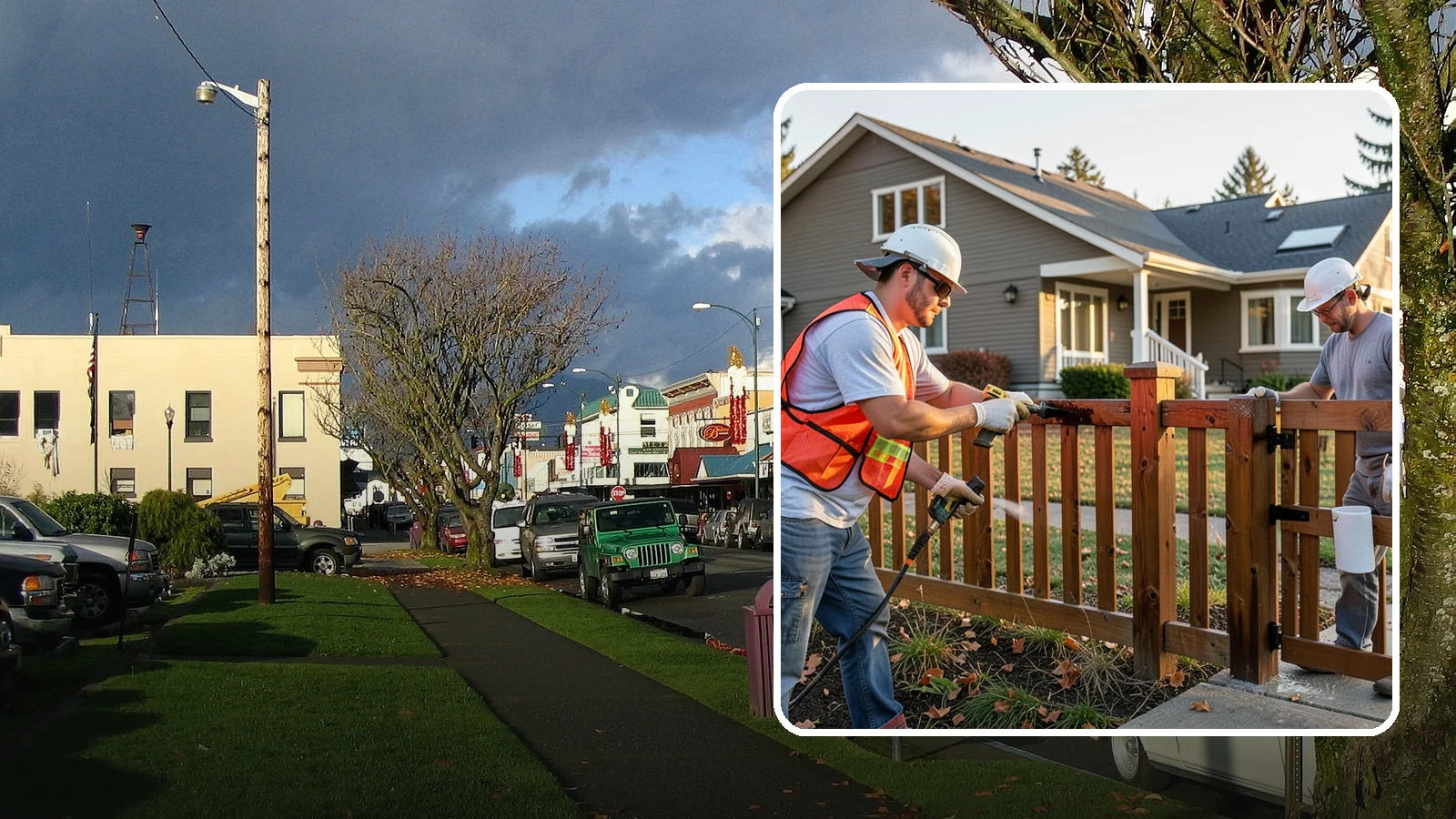 Fence Staining in Arlington, Snohomish County, WA - Fence staining protects your wood fence from moisture, mildew, and sun-driven graying.