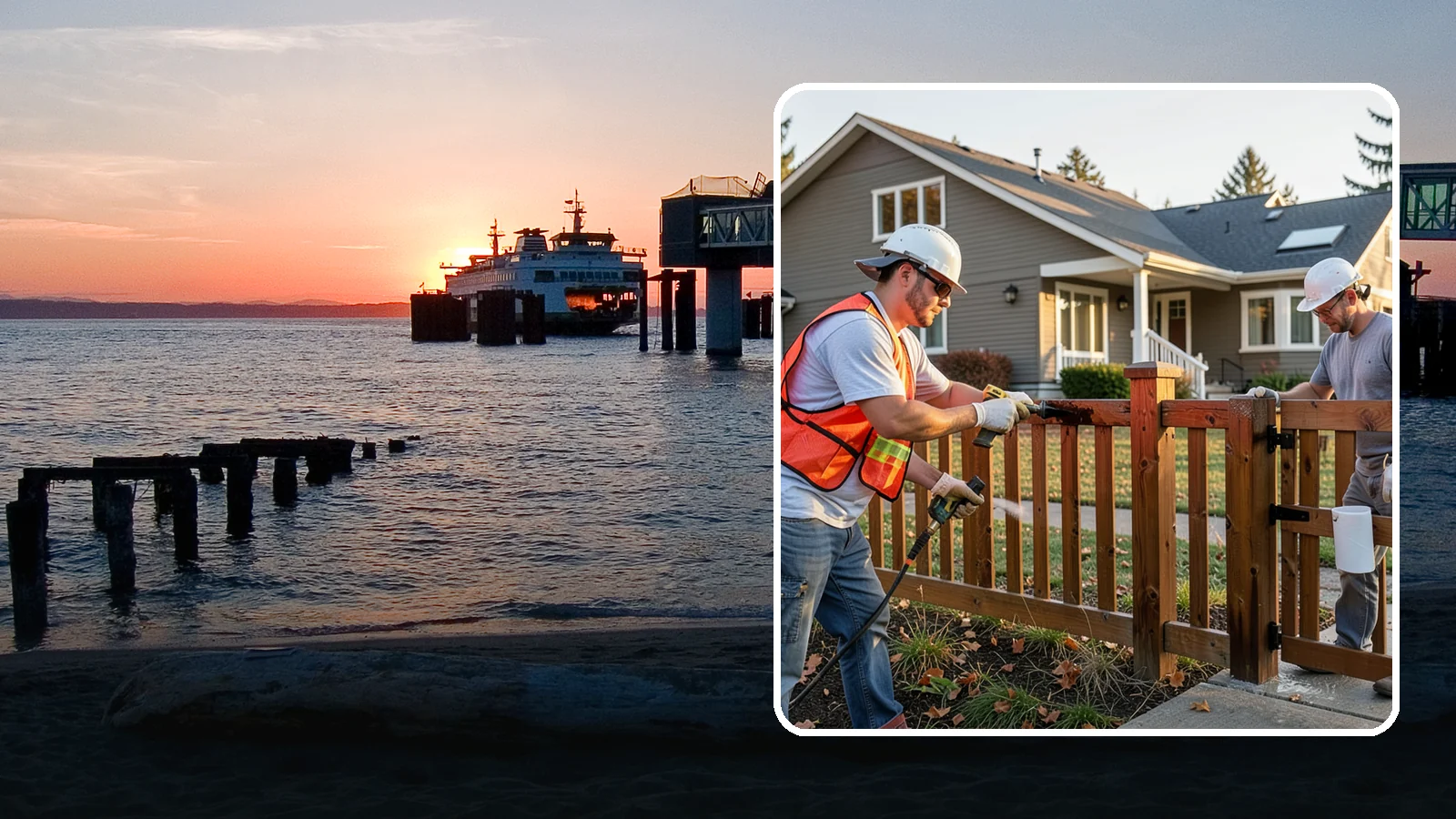 Fence Staining in Edmonds, Snohomish County, WA - Fence staining protects your wood fence from moisture, mildew, and sun-driven graying.