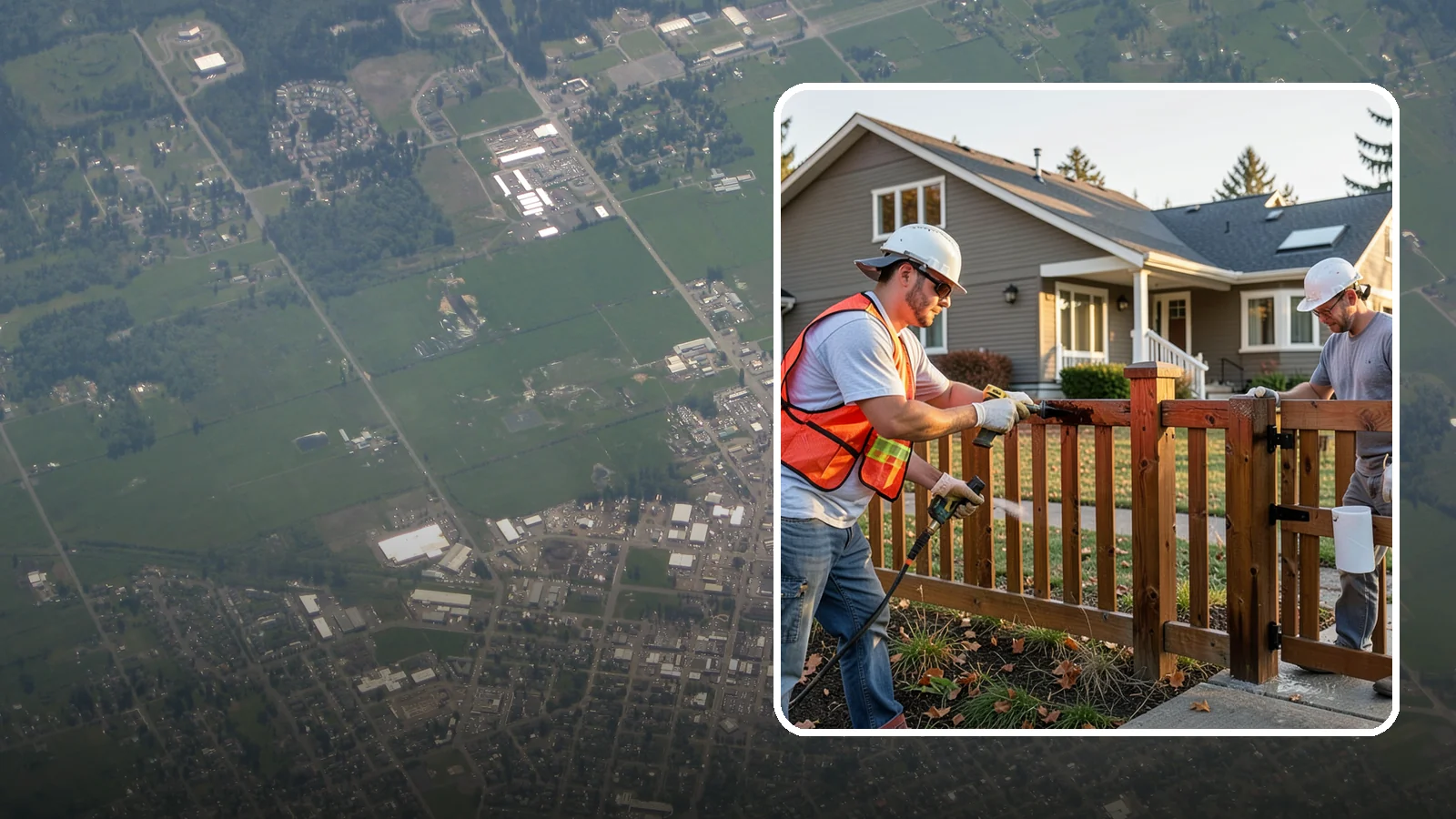 Fence Staining in Enumclaw, King County, WA - Fence staining protects your wood fence from moisture, mildew, and sun-driven graying.