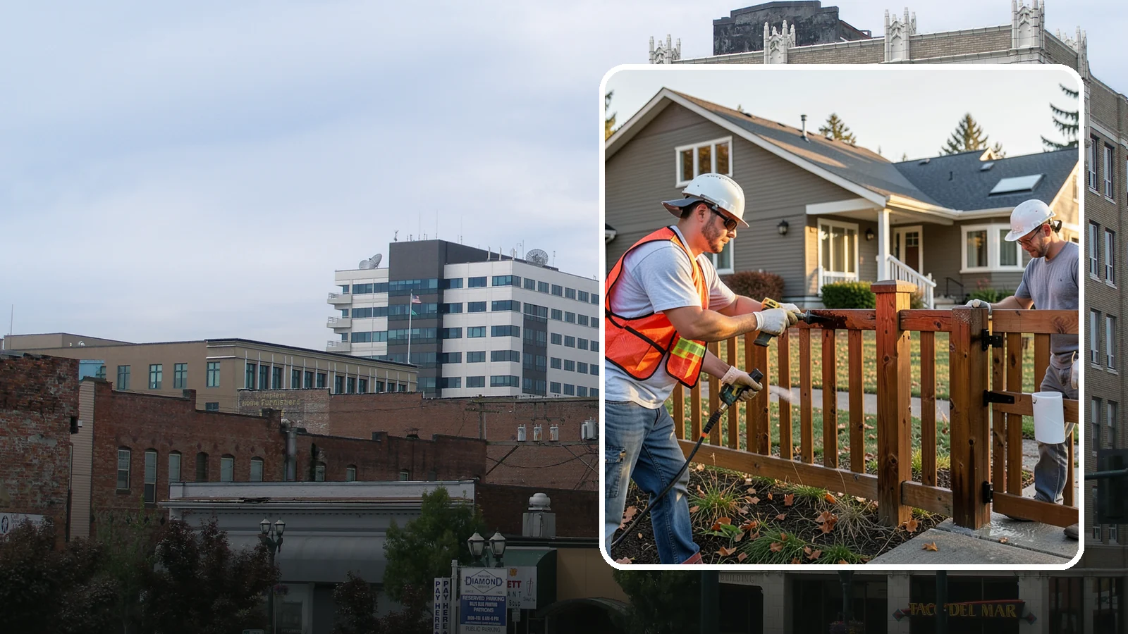Fence Staining in Everett, Snohomish County, WA - Fence staining protects your wood fence from moisture, mildew, and sun-driven graying.