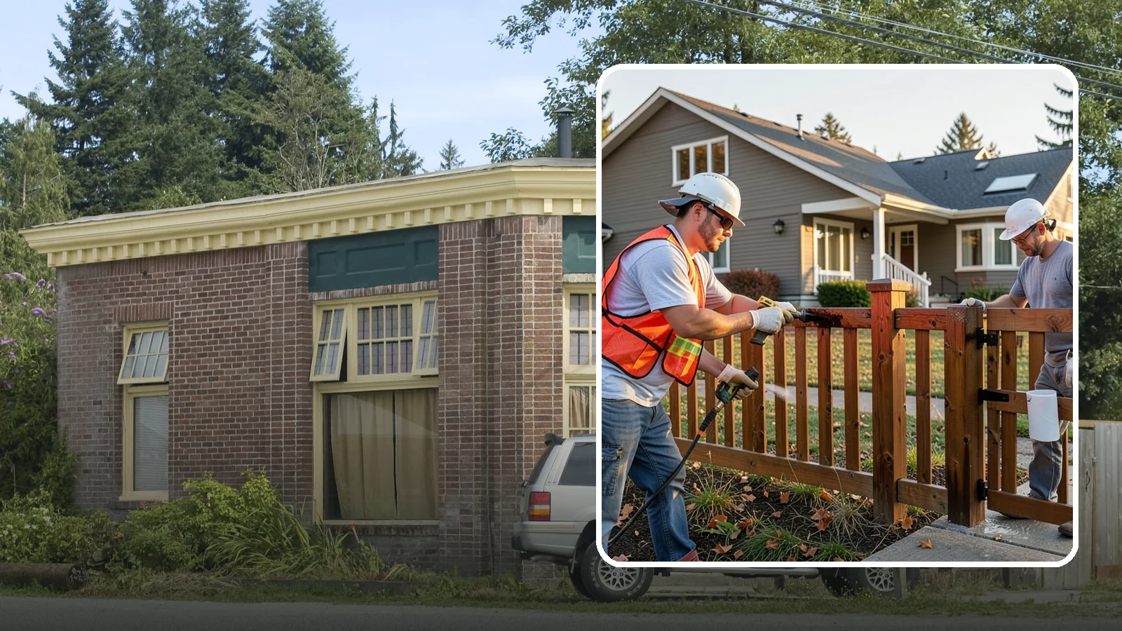 Fence Staining in Hamilton, Skagit County, WA - Fence staining protects your wood fence from moisture, mildew, and sun-driven graying.