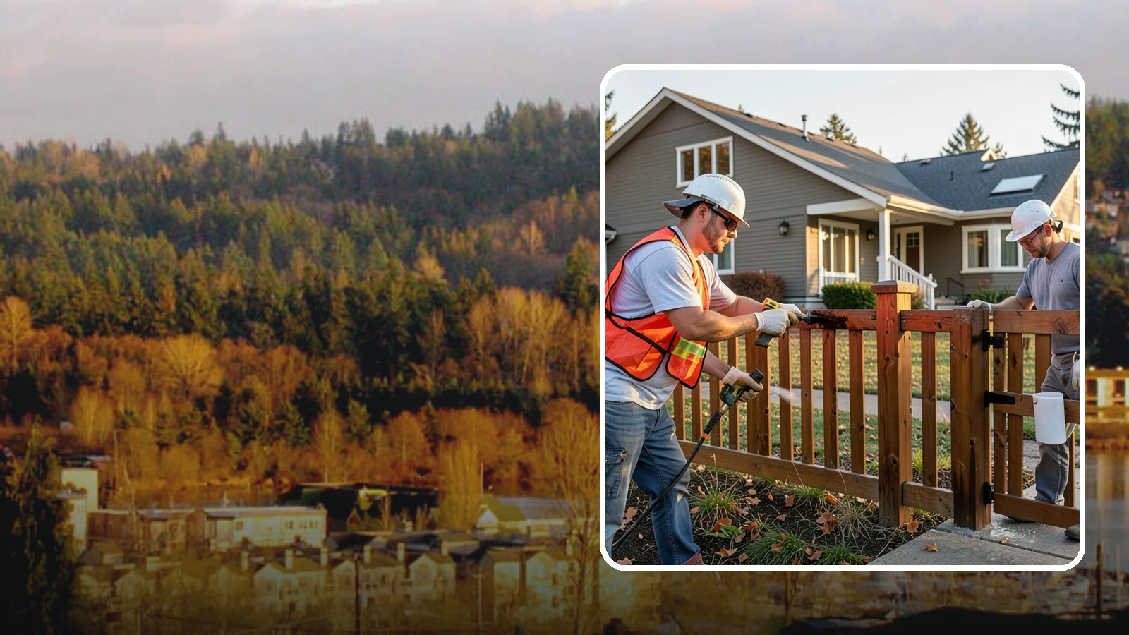 Fence Staining in Kenmore, King County, WA - Fence staining protects your wood fence from moisture, mildew, and sun-driven graying.