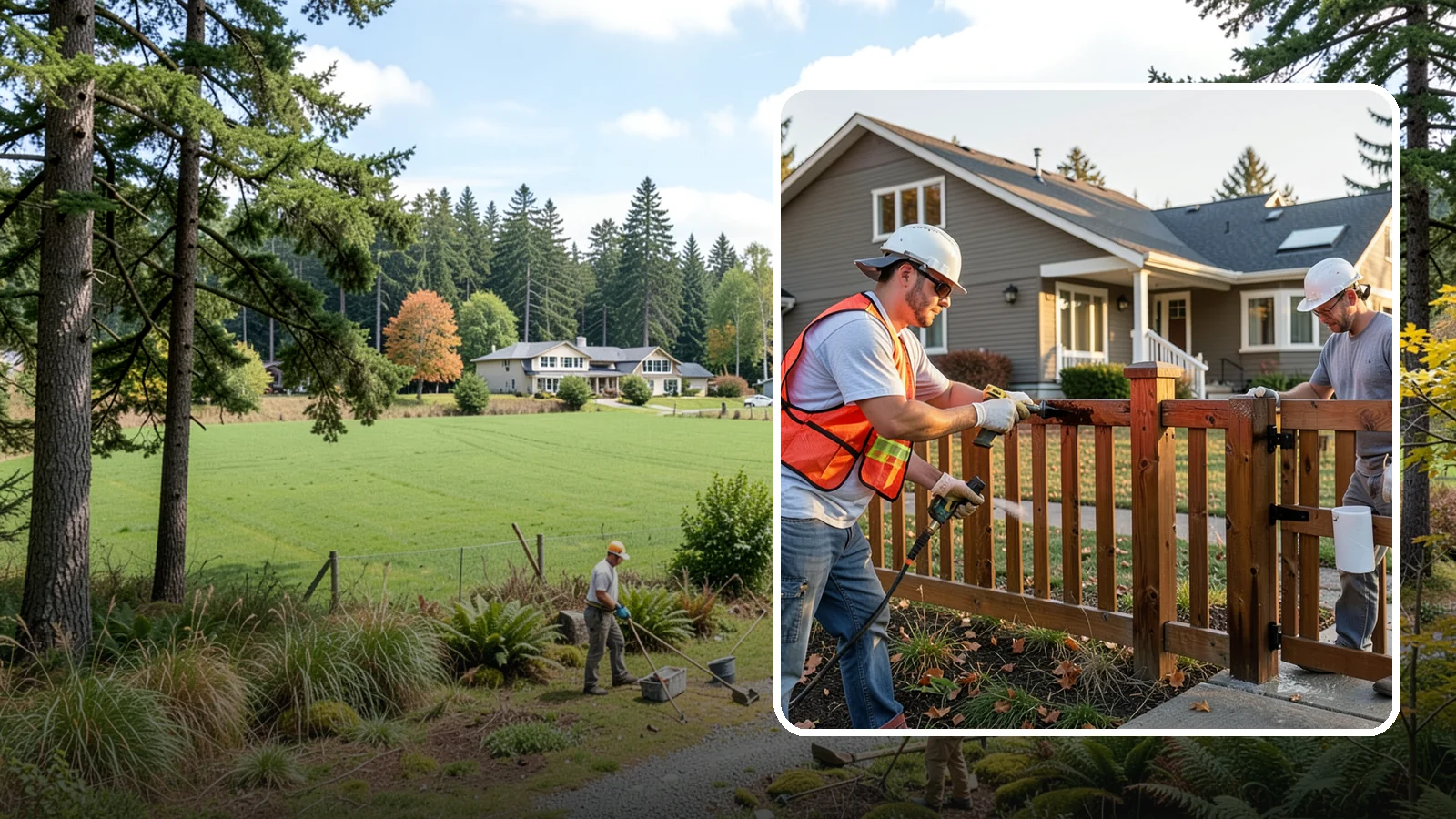Fence Staining in Lyman, Skagit County, WA - Fence staining protects your wood fence from moisture, mildew, and sun-driven graying.