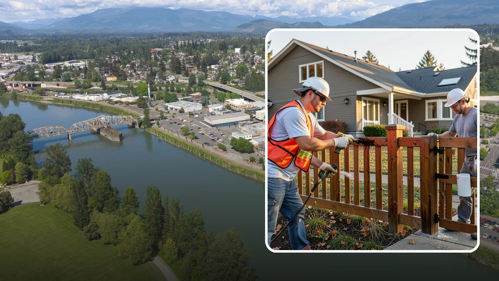 Fence Staining in Mount Vernon, Skagit County, WA - Fence staining protects your wood fence from moisture, mildew, and sun-driven graying.