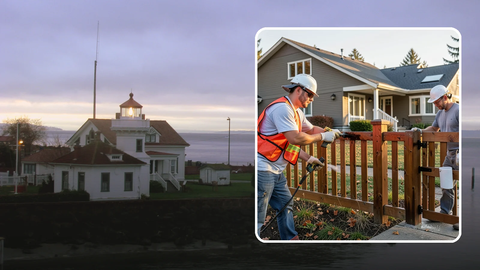 Fence Staining in Mukilteo, Snohomish County, WA - Fence staining protects your wood fence from moisture, mildew, and sun-driven graying.