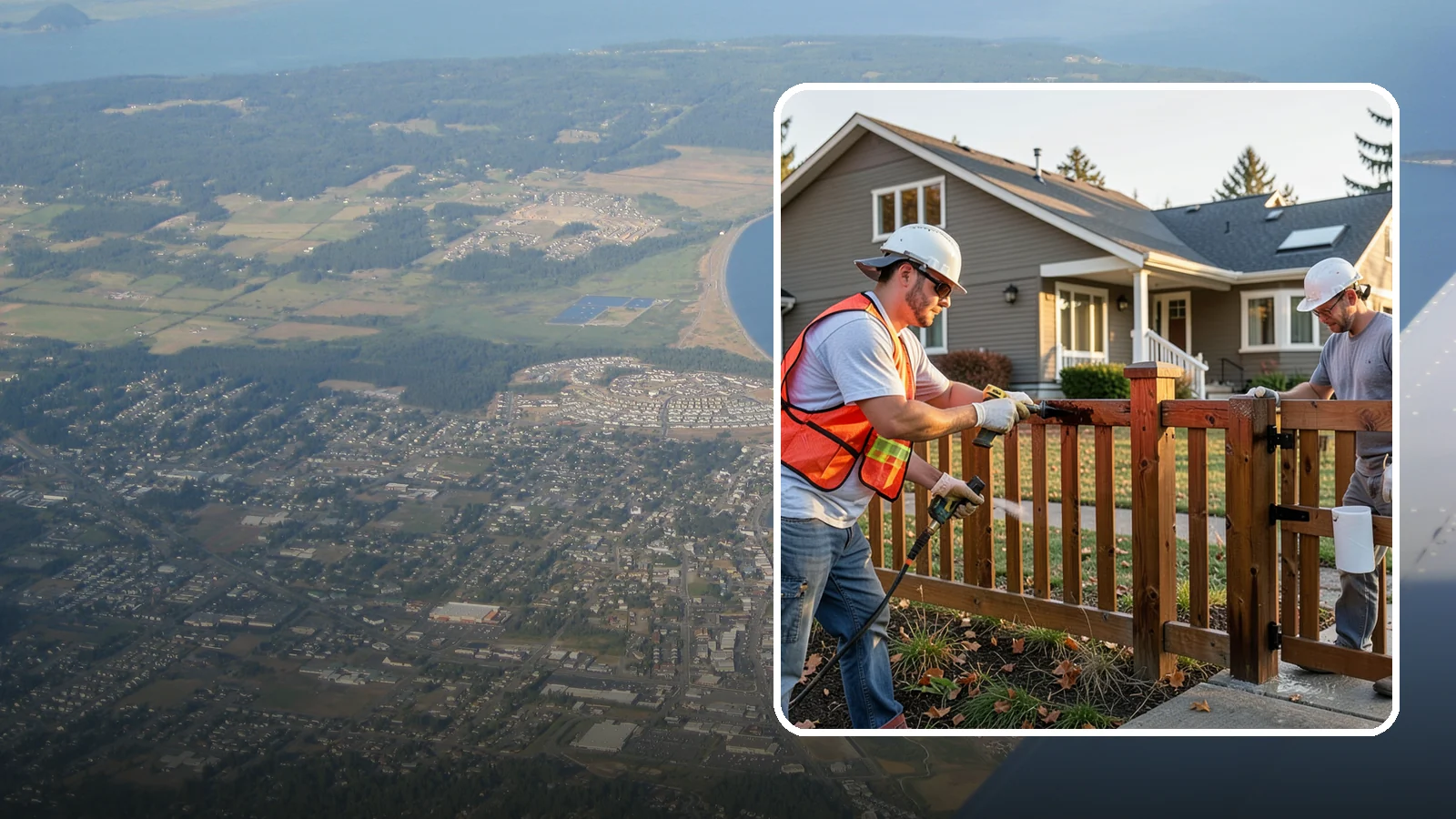 Fence Staining in Oak Harbor, Island County, WA - Fence staining protects your wood fence from moisture, mildew, and sun-driven graying.
