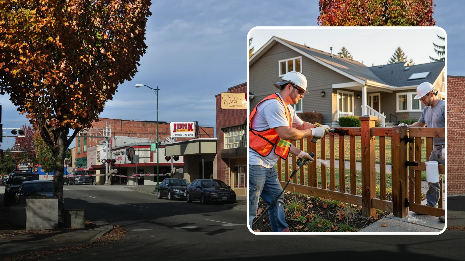 Fence Staining in Puyallup, Pierce County, WA - Fence staining protects your wood fence from moisture, mildew, and sun-driven graying.