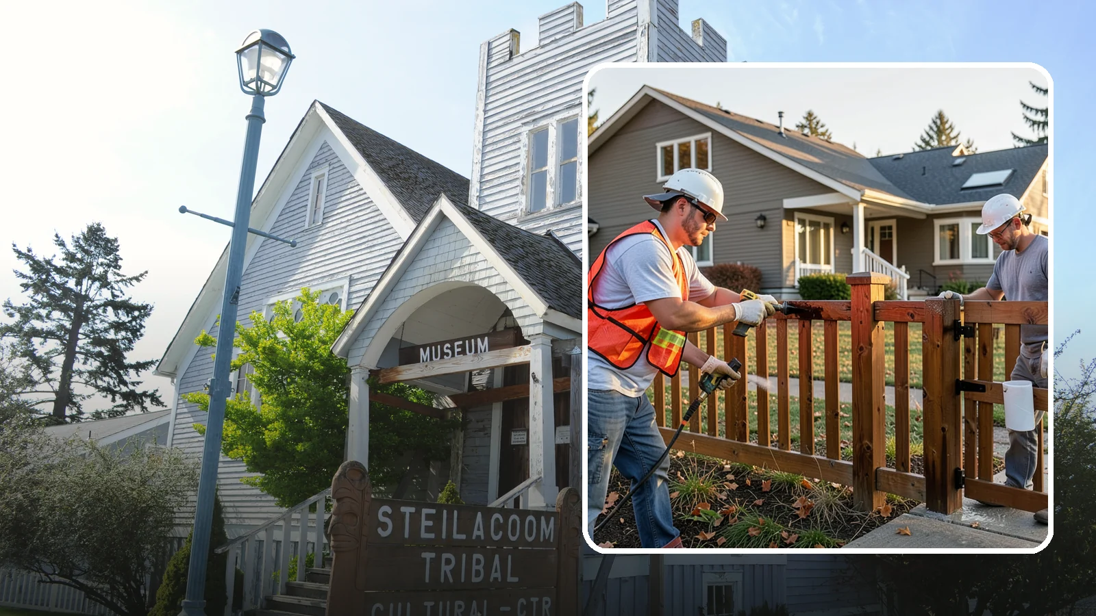 Fence Staining in Steilacoom, Pierce County, WA - Fence staining protects your wood fence from moisture, mildew, and sun-driven graying.