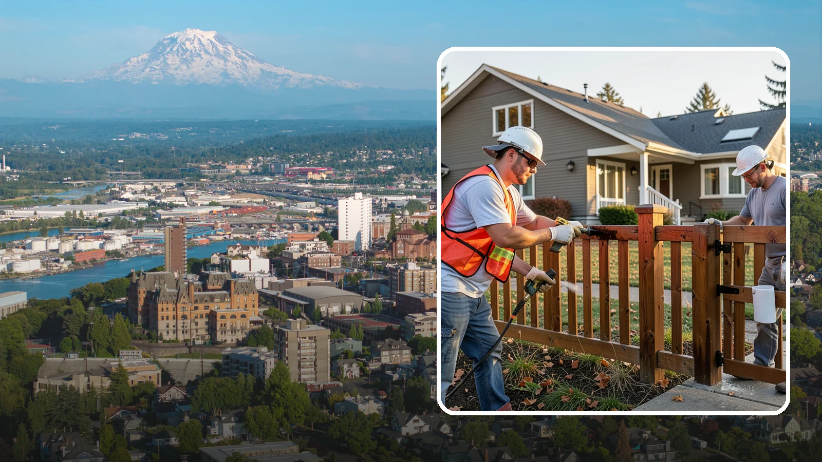 Fence Staining in Tacoma, Pierce County, WA - Fence staining protects your wood fence from moisture, mildew, and sun-driven graying.