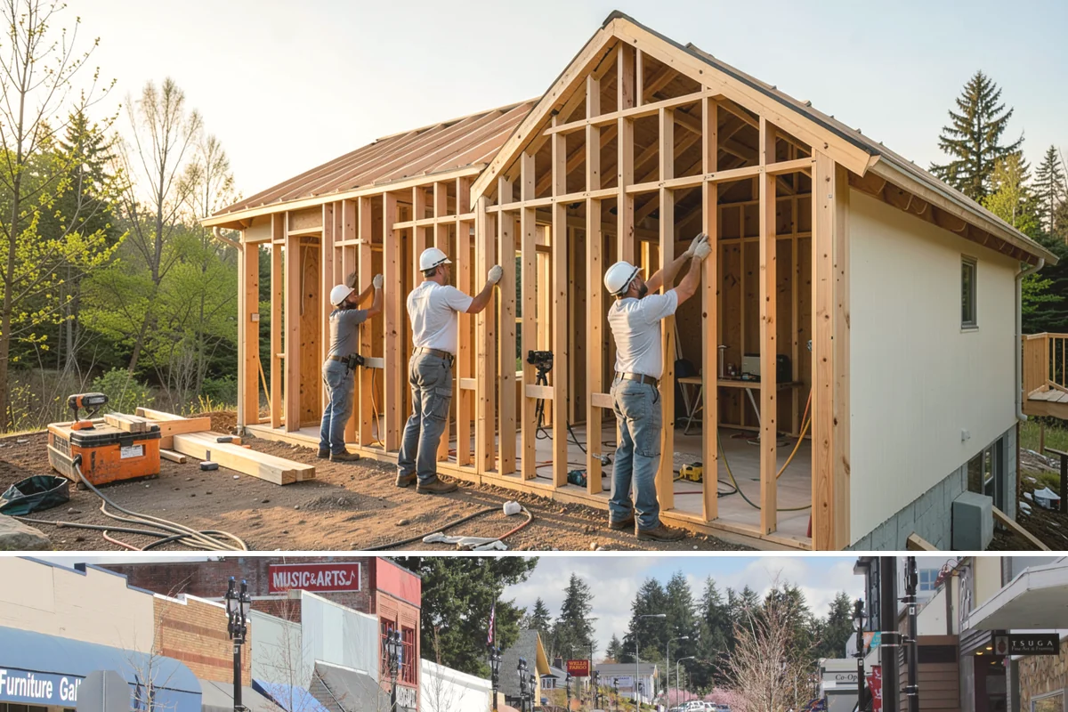 Fiber Cement Siding Installation in Bothell, King County, WA - Dry summer months keep cut edges and joints clean, though fiber cement installs reliably across most of the year with proper...