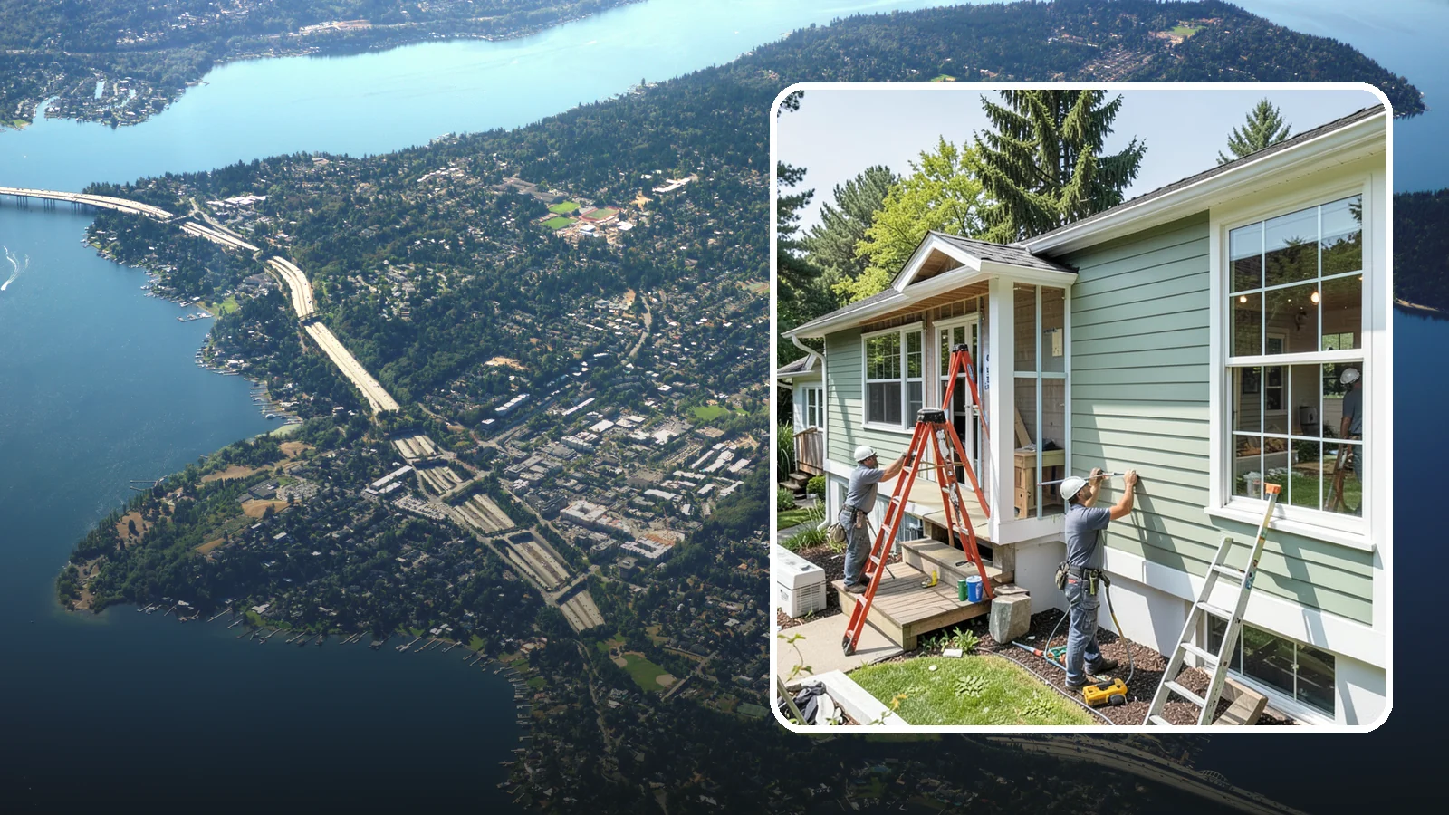 Fiber Cement Siding Installation in Mercer Island, King County, WA - We install fiber cement siding prized for its resistance to rot, pests, and the moisture that plagues Puget Sound exteriors.