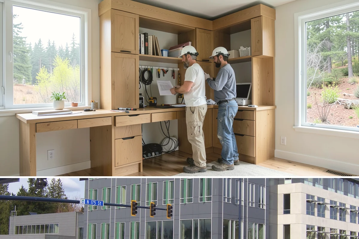 Finish Carpentry in Shoreline, King County, WA - Interior finish carpentry runs comfortably year-round in Western Washington, making it a productive choice during the wet fall...