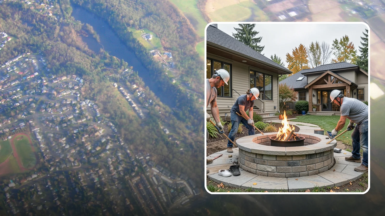 Fire Pit Construction in Algona, King County, WA - A permanent stone or gas fire pit that turns your yard into a year-round gathering spot.