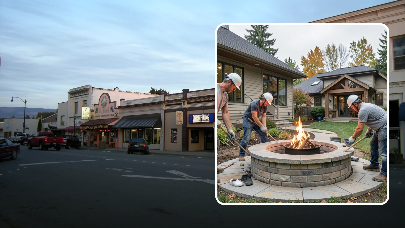 Fire Pit Construction in Burlington, Skagit County, WA - A permanent stone or gas fire pit that turns your yard into a year-round gathering spot.