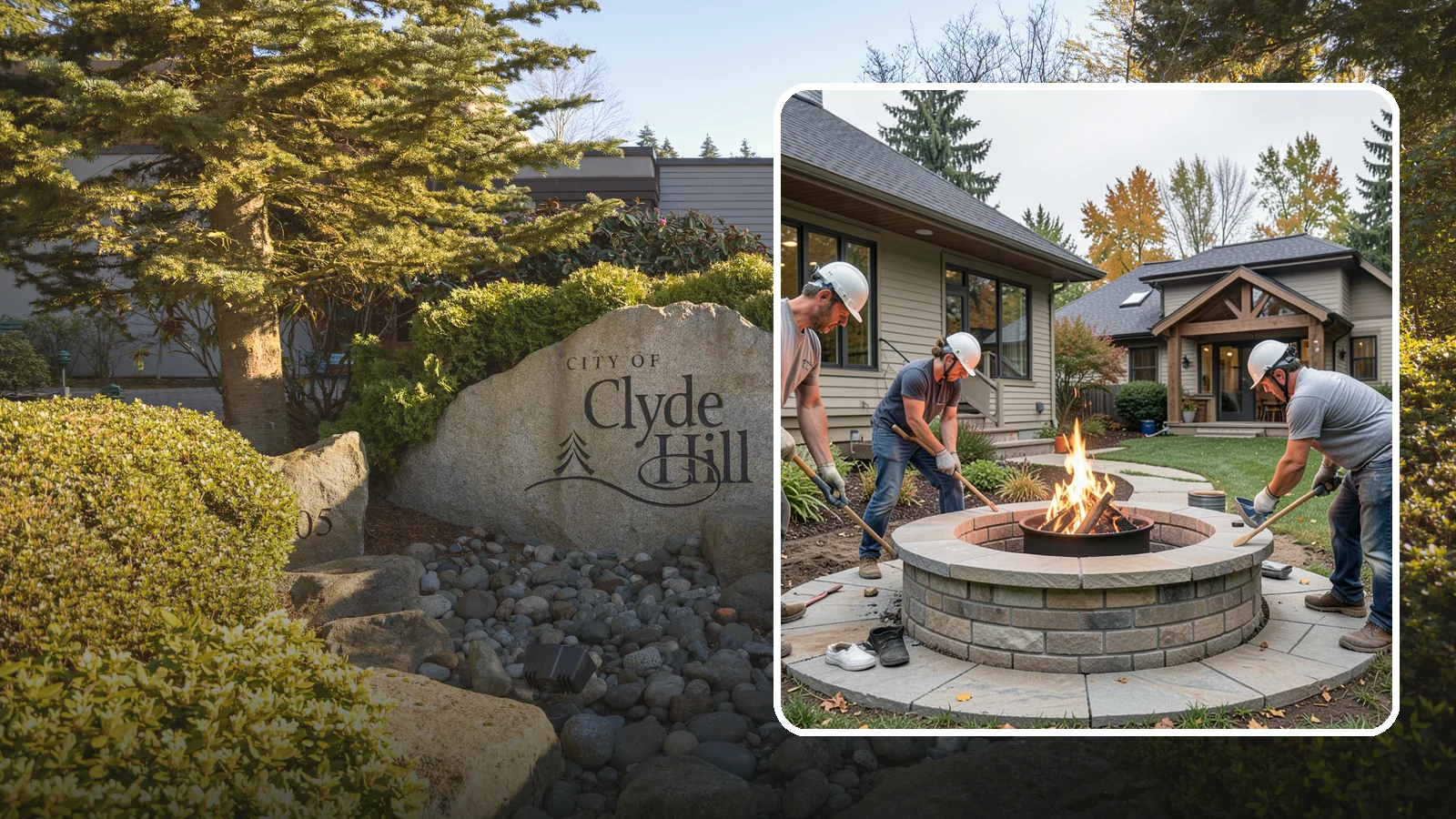 Fire Pit Construction in Clyde Hill, King County, WA - A permanent stone or gas fire pit that turns your yard into a year-round gathering spot.