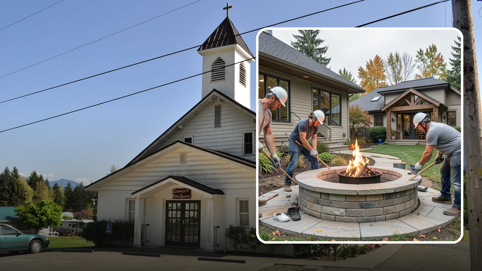 Fire Pit Construction in Concrete, Skagit County, WA - A permanent stone or gas fire pit that turns your yard into a year-round gathering spot.