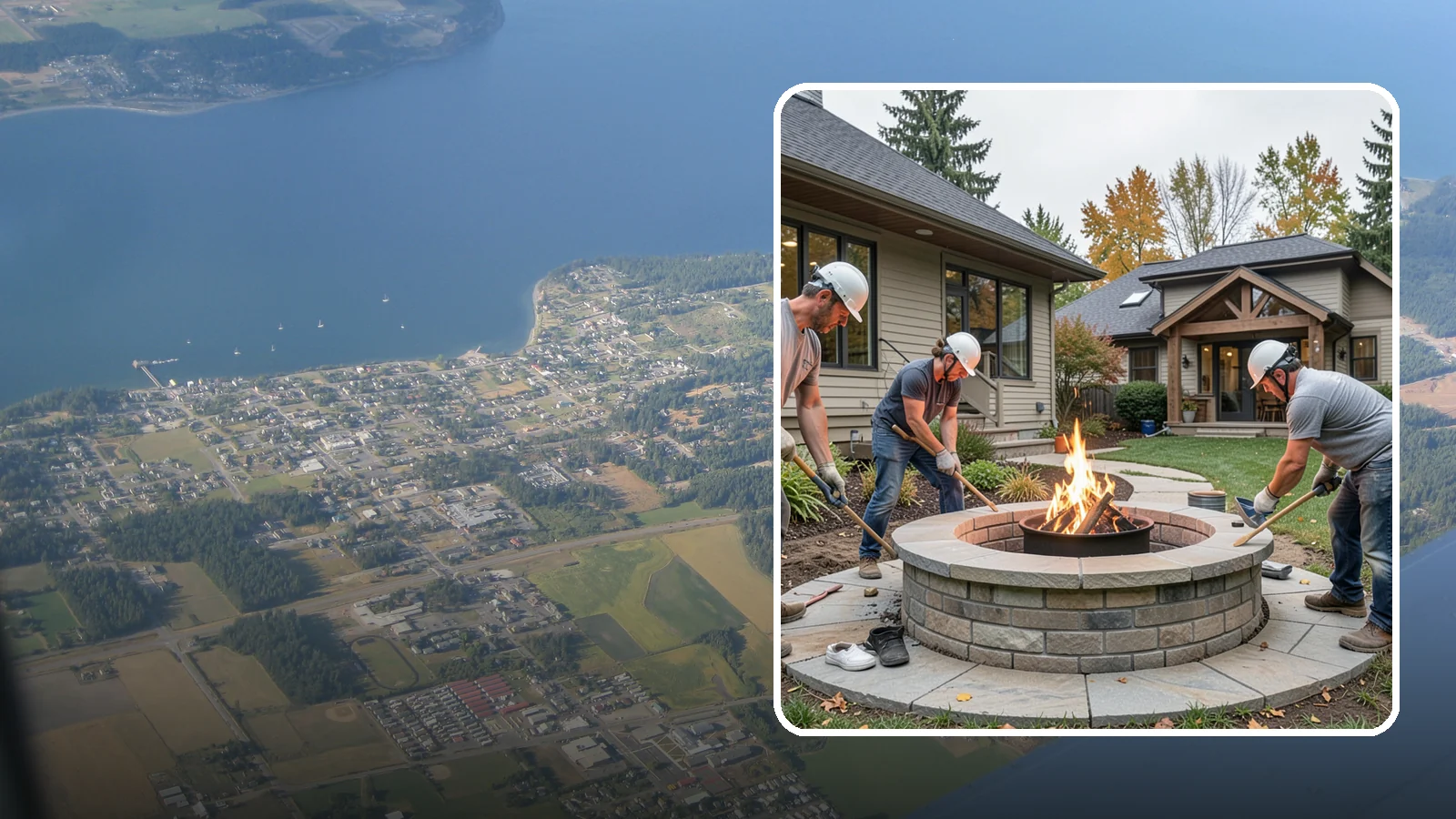 Fire Pit Construction in Coupeville, Island County, WA - A permanent stone or gas fire pit that turns your yard into a year-round gathering spot.