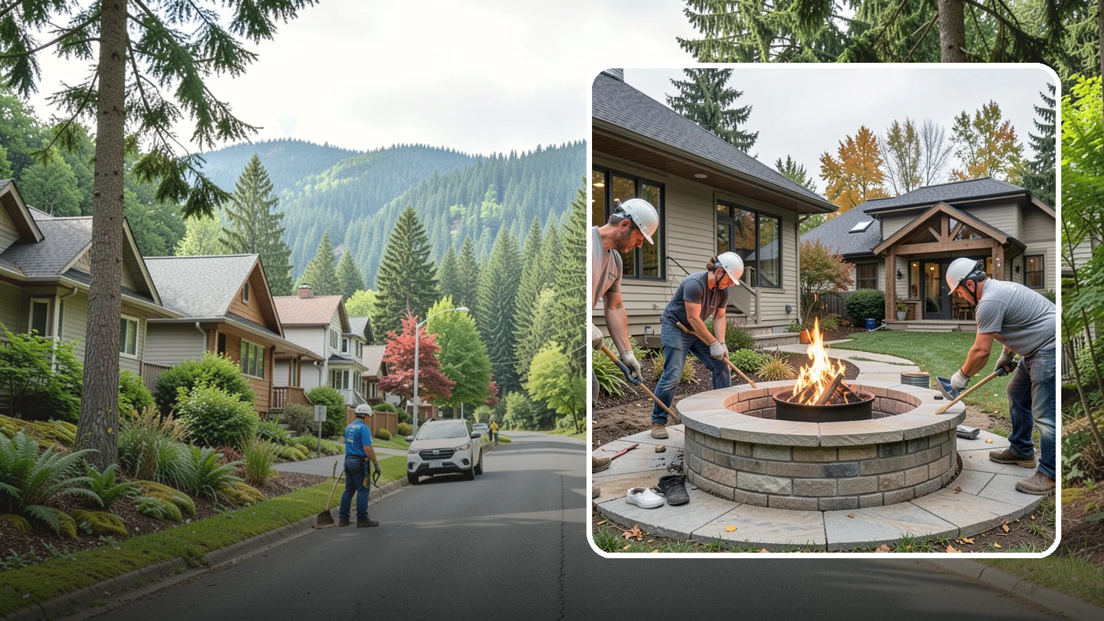 Fire Pit Construction in Darrington, Snohomish County, WA - A permanent stone or gas fire pit that turns your yard into a year-round gathering spot.
