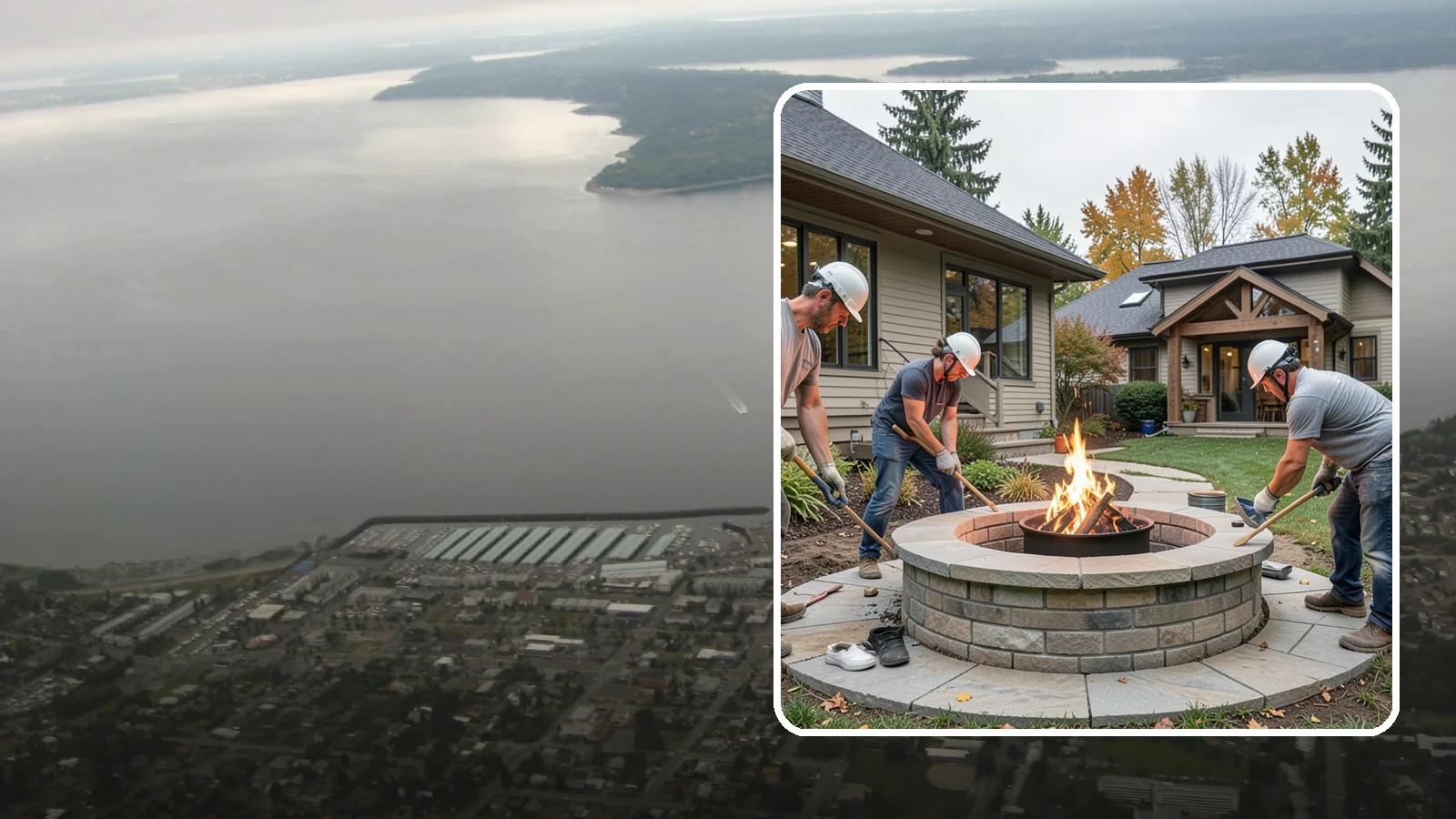 Fire Pit Construction in Des Moines, King County, WA - A permanent stone or gas fire pit that turns your yard into a year-round gathering spot.