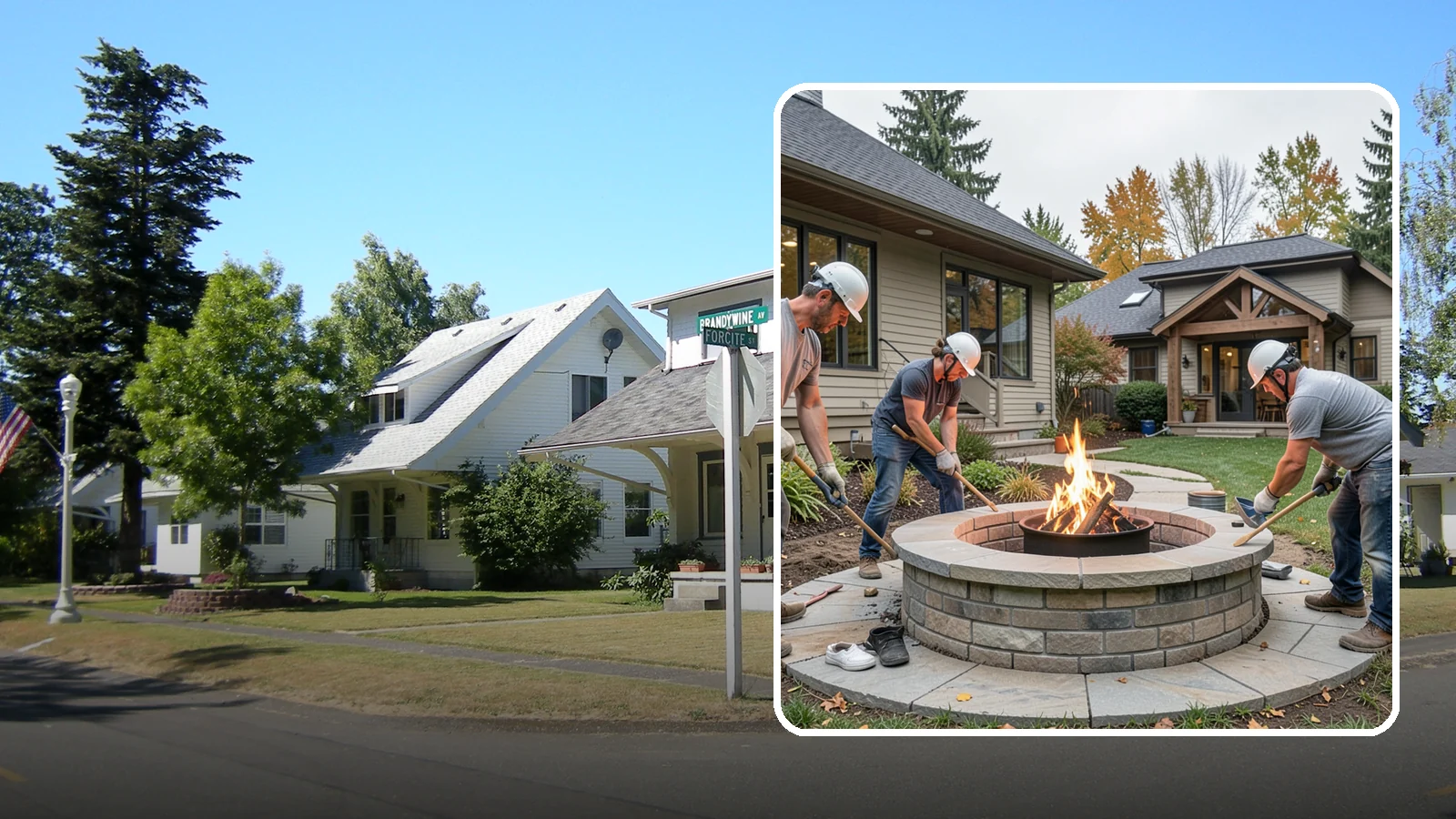 Fire Pit Construction in DuPont, Pierce County, WA - A permanent stone or gas fire pit that turns your yard into a year-round gathering spot.