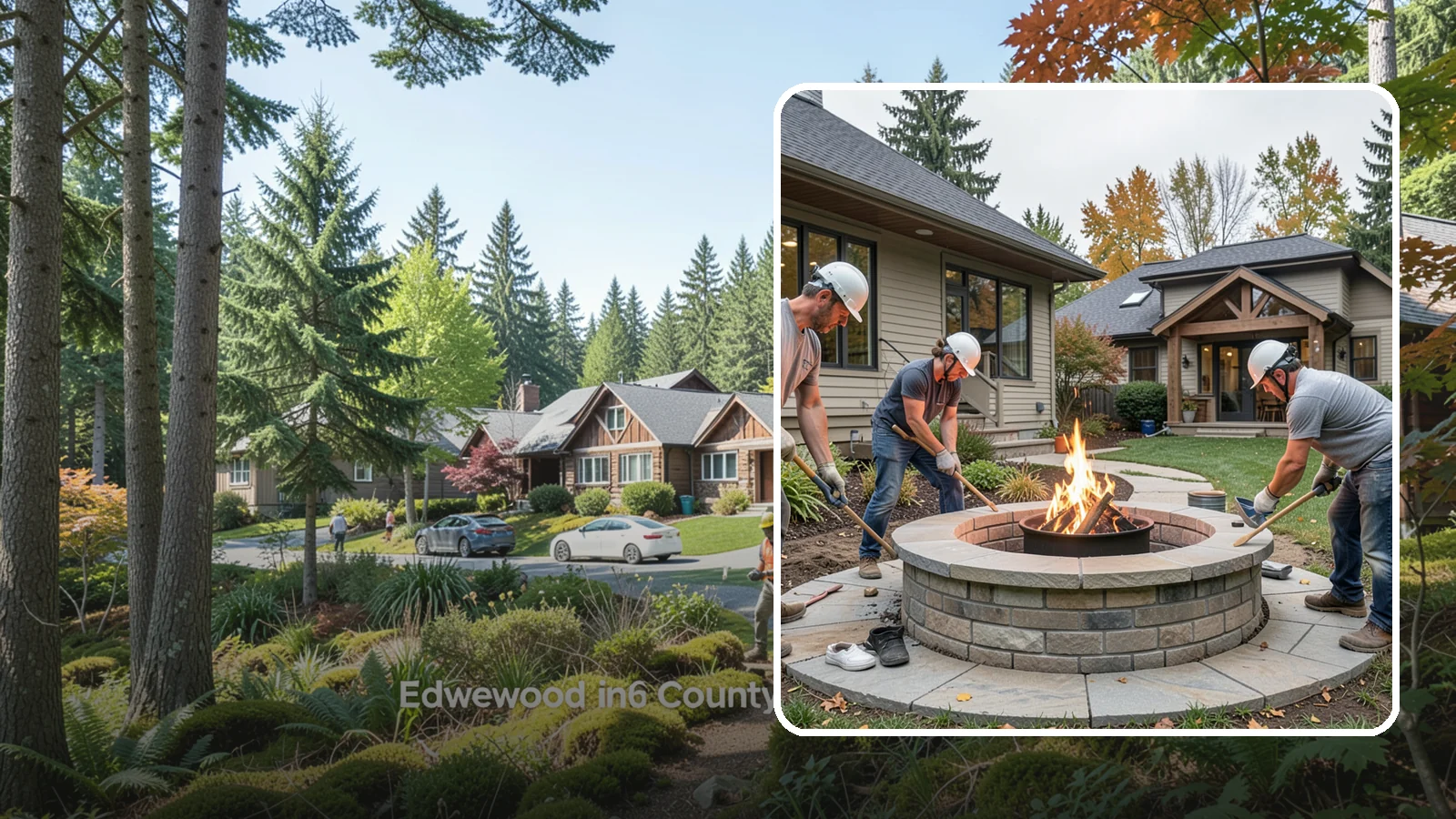 Fire Pit Construction in Edgewood, Pierce County, WA - A permanent stone or gas fire pit that turns your yard into a year-round gathering spot.