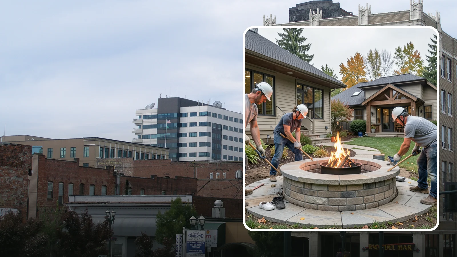 Fire Pit Construction in Everett, Snohomish County, WA - A permanent stone or gas fire pit that turns your yard into a year-round gathering spot.