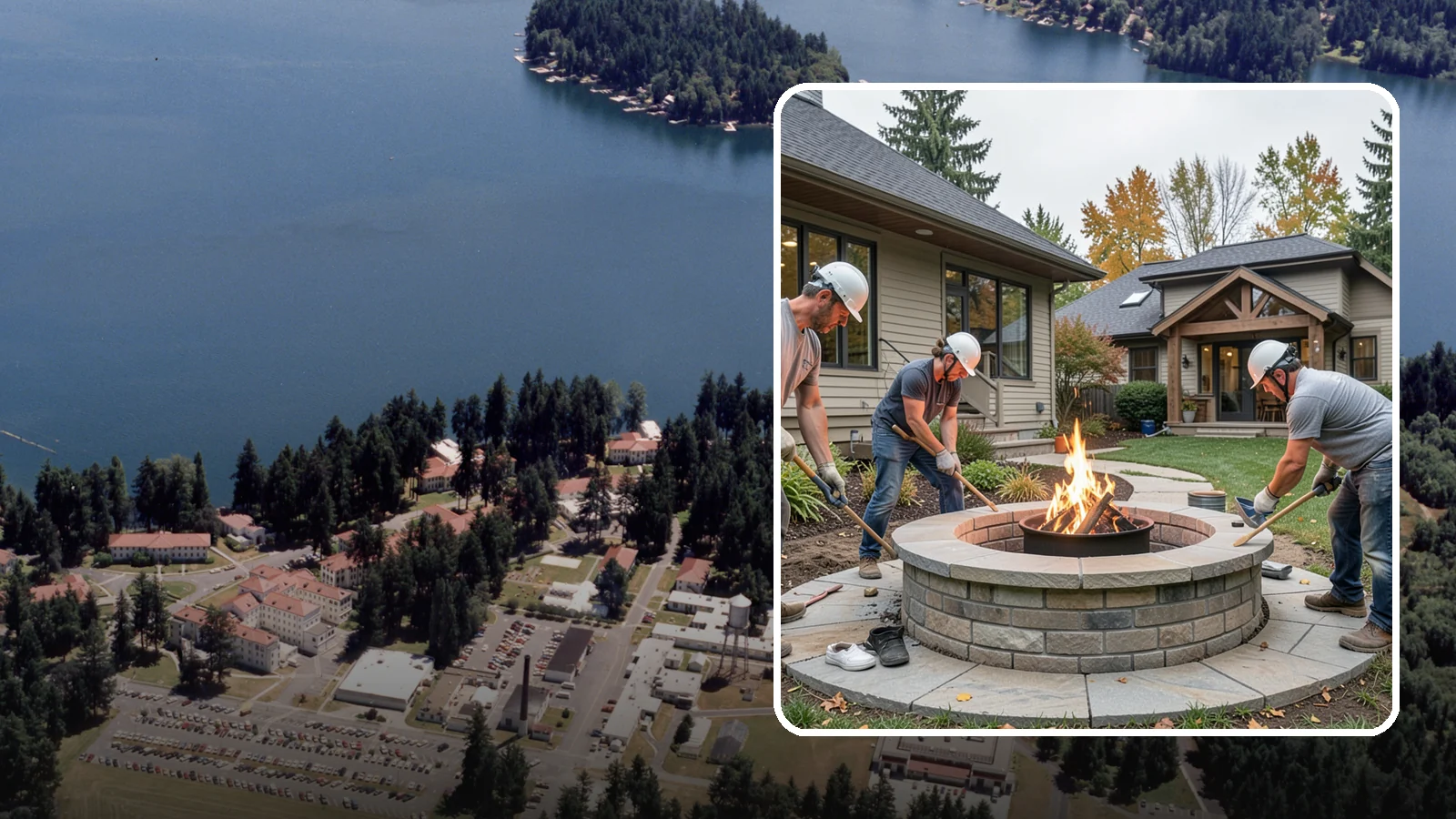 Fire Pit Construction in Lakewood, Pierce County, WA - A permanent stone or gas fire pit that turns your yard into a year-round gathering spot.