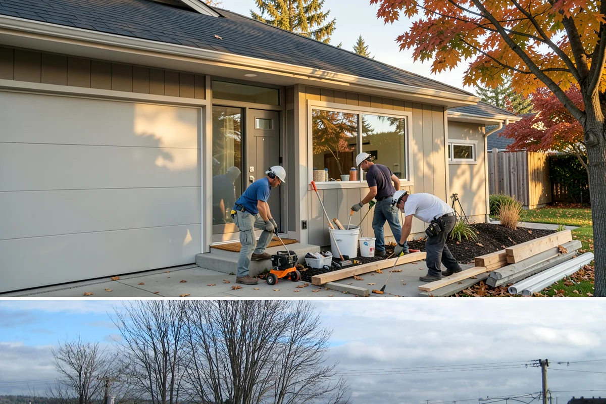 Fire Pit Construction in Langley, Island County, WA - Build in the dry summer stretch so masonry and base materials set before the rainy season.