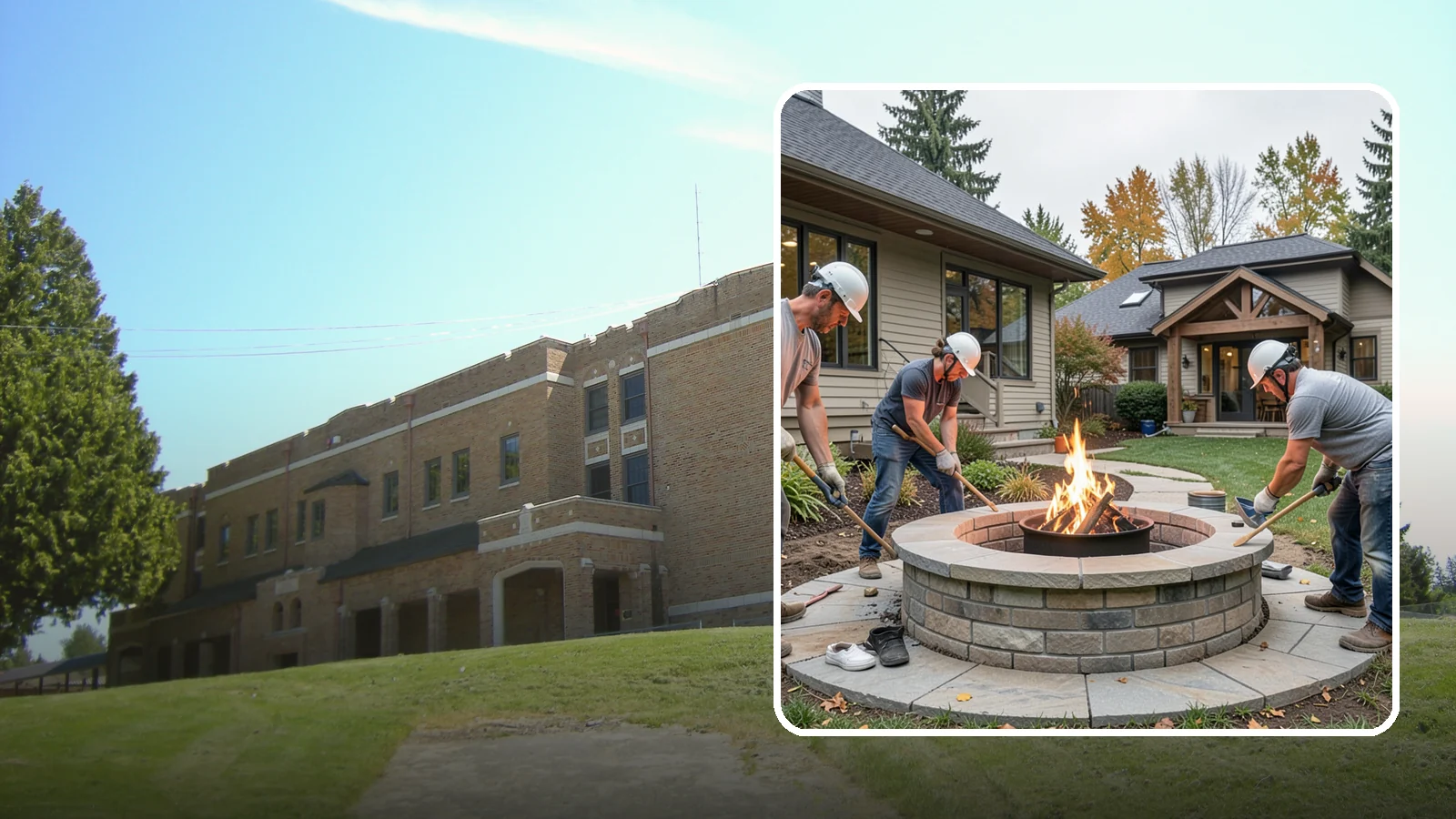 Fire Pit Construction in Maple Valley, King County, WA - A permanent stone or gas fire pit that turns your yard into a year-round gathering spot.