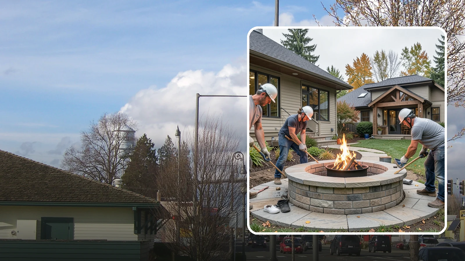 Fire Pit Construction in Marysville, Snohomish County, WA - A permanent stone or gas fire pit that turns your yard into a year-round gathering spot.