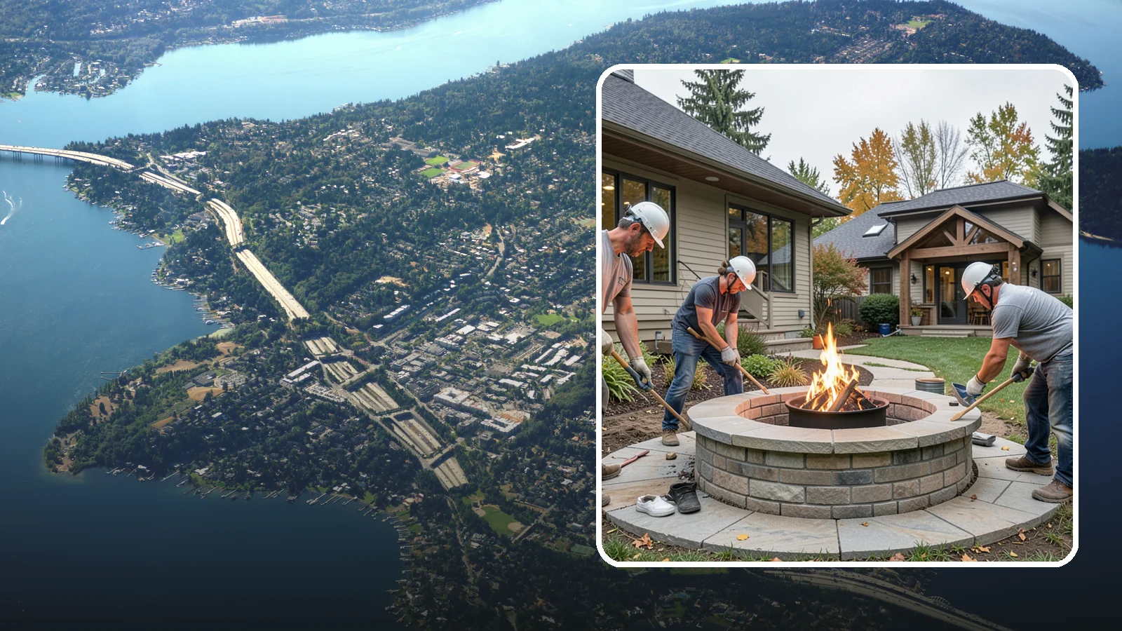 Fire Pit Construction in Mercer Island, King County, WA - A permanent stone or gas fire pit that turns your yard into a year-round gathering spot.