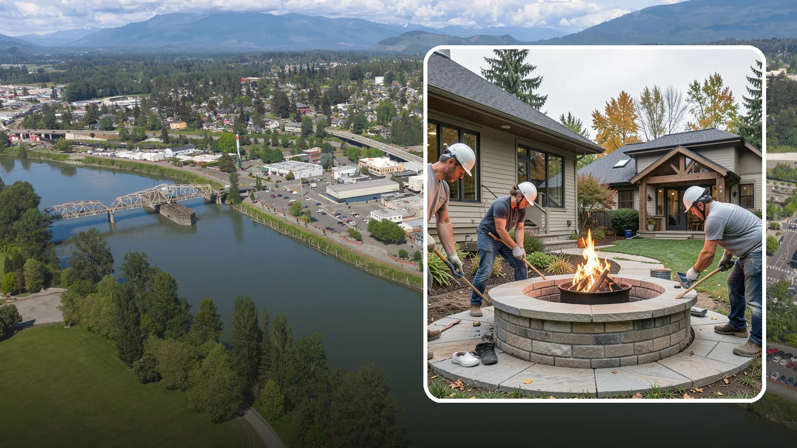 Fire Pit Construction in Mount Vernon, Skagit County, WA - A permanent stone or gas fire pit that turns your yard into a year-round gathering spot.