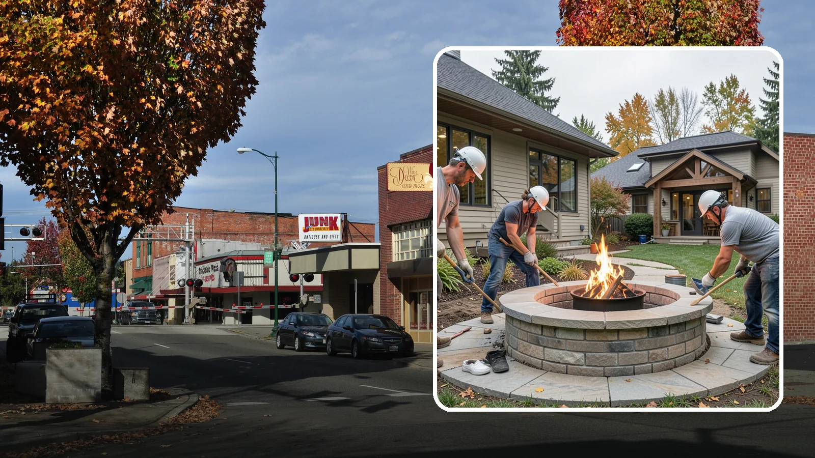 Fire Pit Construction in Puyallup, Pierce County, WA - A permanent stone or gas fire pit that turns your yard into a year-round gathering spot.