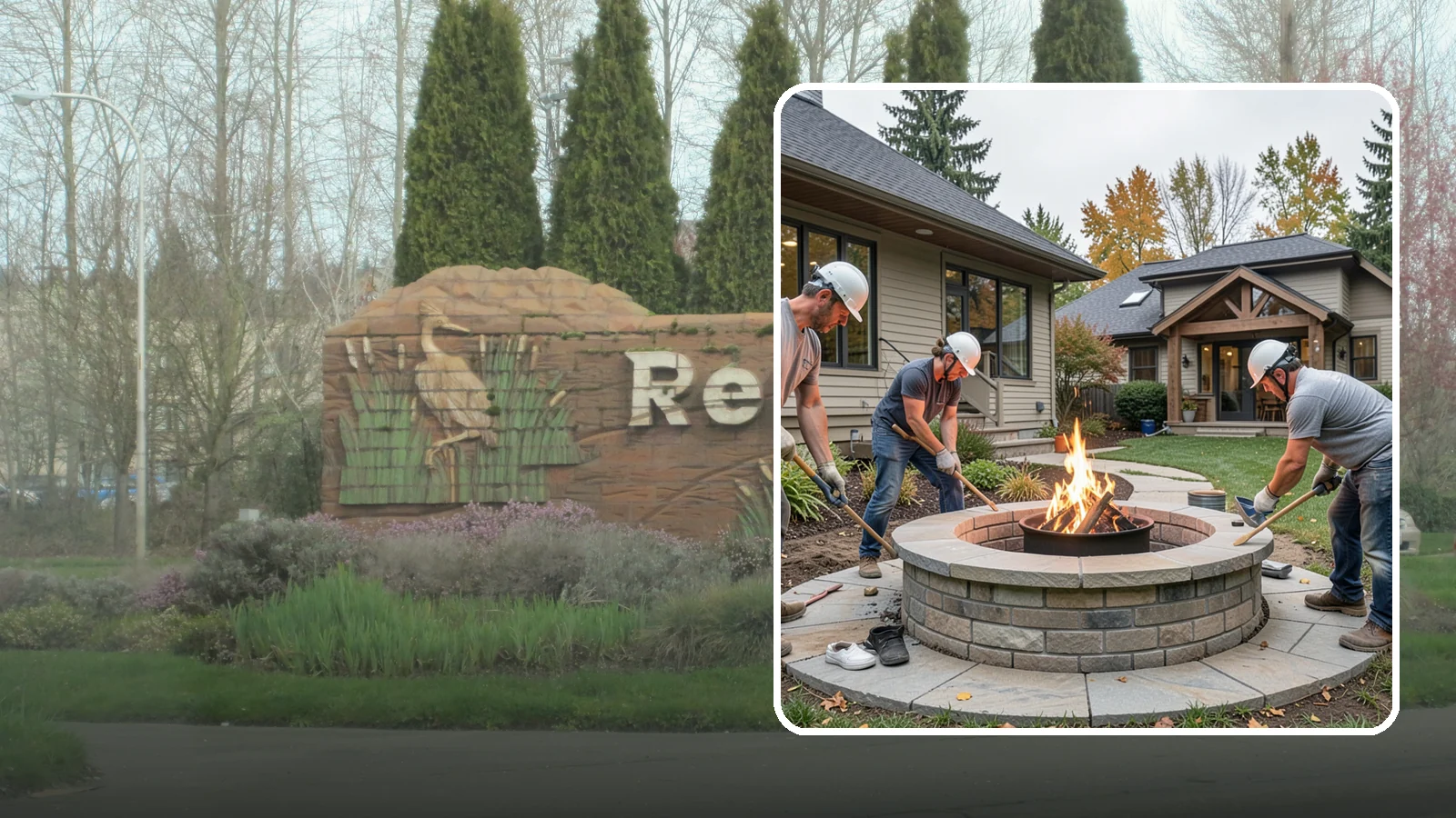 Fire Pit Construction in Renton, King County, WA - A permanent stone or gas fire pit that turns your yard into a year-round gathering spot.