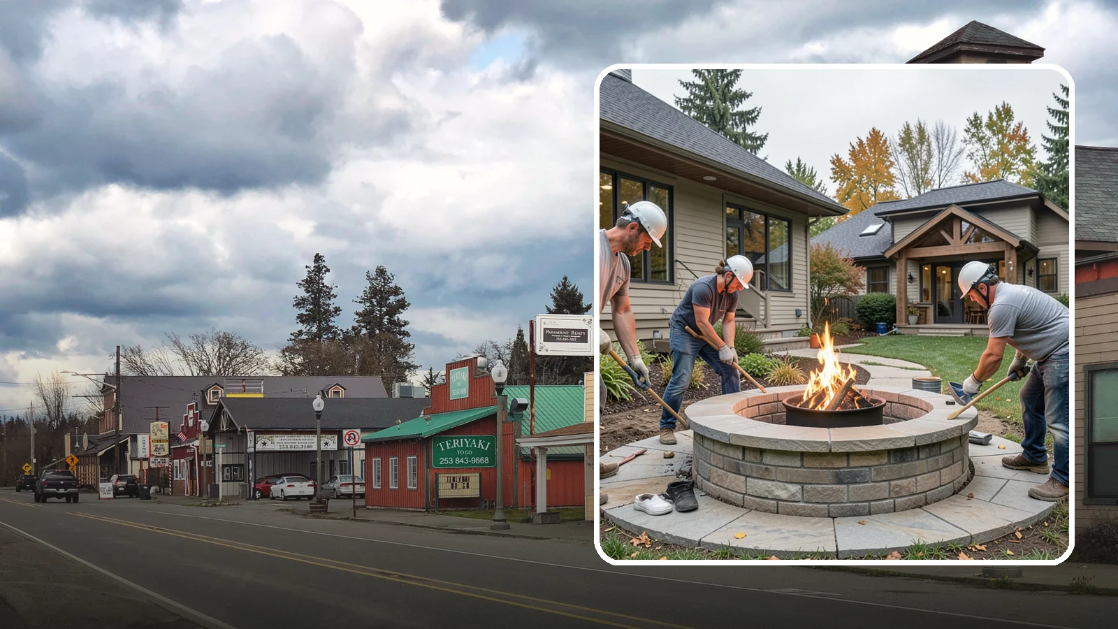 Fire Pit Construction in Roy, Pierce County, WA - A permanent stone or gas fire pit that turns your yard into a year-round gathering spot.
