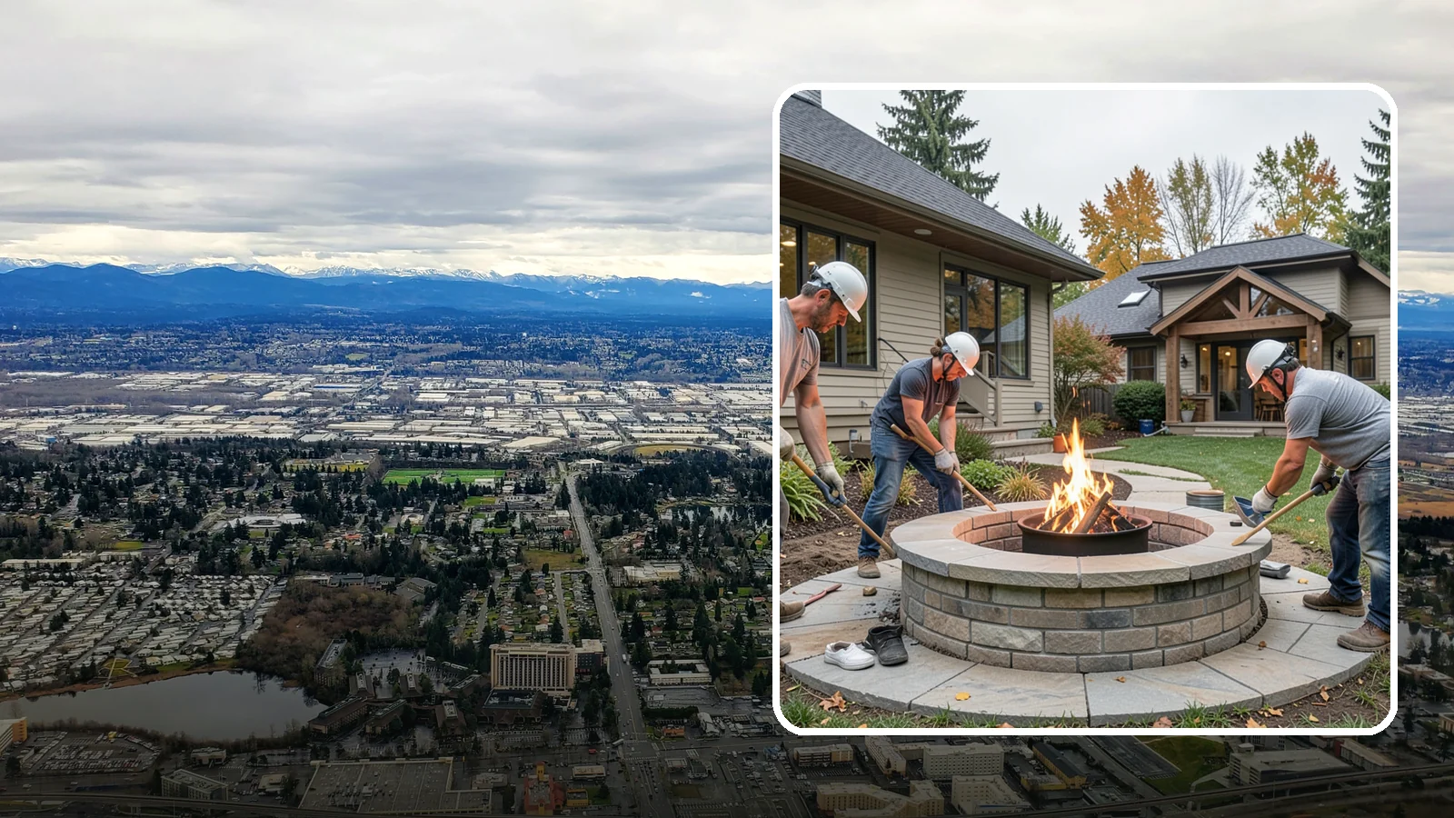 Fire Pit Construction in SeaTac, King County, WA - A permanent stone or gas fire pit that turns your yard into a year-round gathering spot.