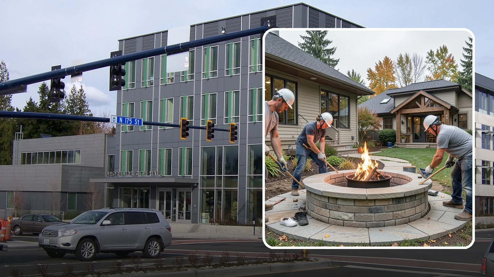 Fire Pit Construction in Shoreline, King County, WA - A permanent stone or gas fire pit that turns your yard into a year-round gathering spot.