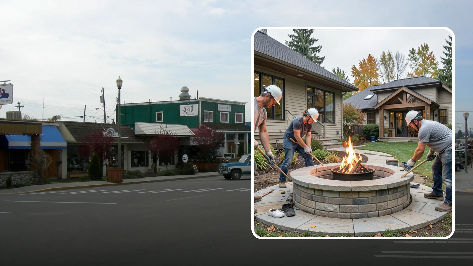 Fire Pit Construction in Stanwood, Snohomish County, WA - A permanent stone or gas fire pit that turns your yard into a year-round gathering spot.