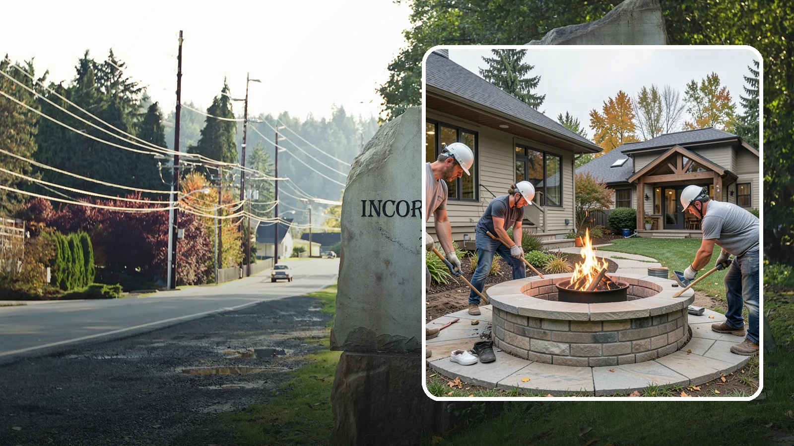 Fire Pit Construction in Wilkeson, Pierce County, WA - A permanent stone or gas fire pit that turns your yard into a year-round gathering spot.