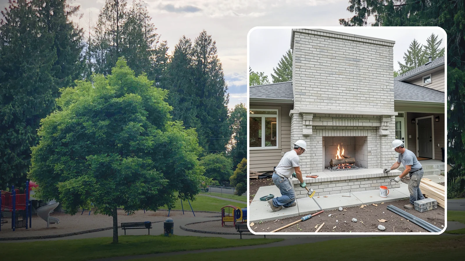 Fireplace Construction in Bonney Lake, Pierce County, WA - Custom-built fireplaces engineered for safe, code-compliant warmth and lasting appeal.