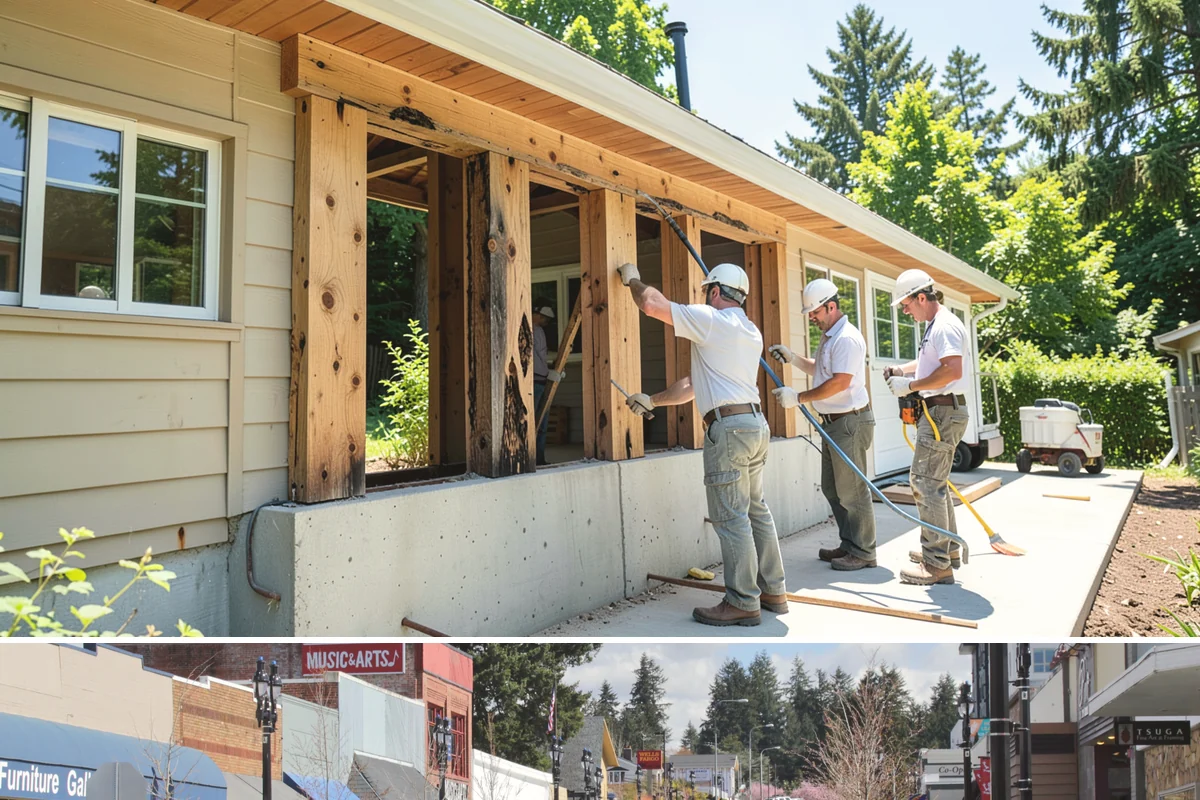 Fireplace Construction in Bothell, King County, WA - Many homeowners plan fireplace construction in late summer so it is finished and ready before the cold, wet season arrives.