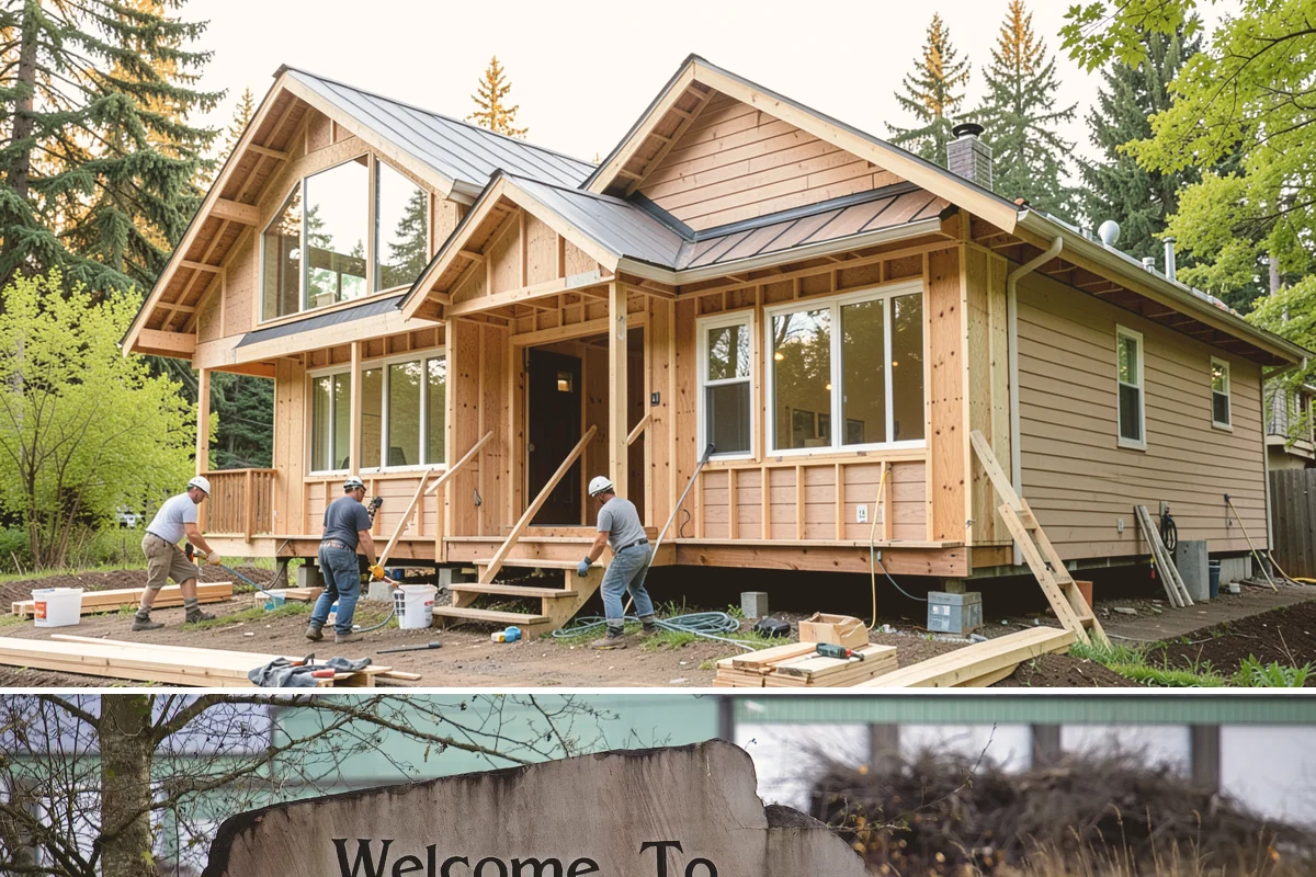 Fireplace Construction in Buckley, Pierce County, WA - Many homeowners plan fireplace construction in late summer so it is finished and ready before the cold, wet season arrives.