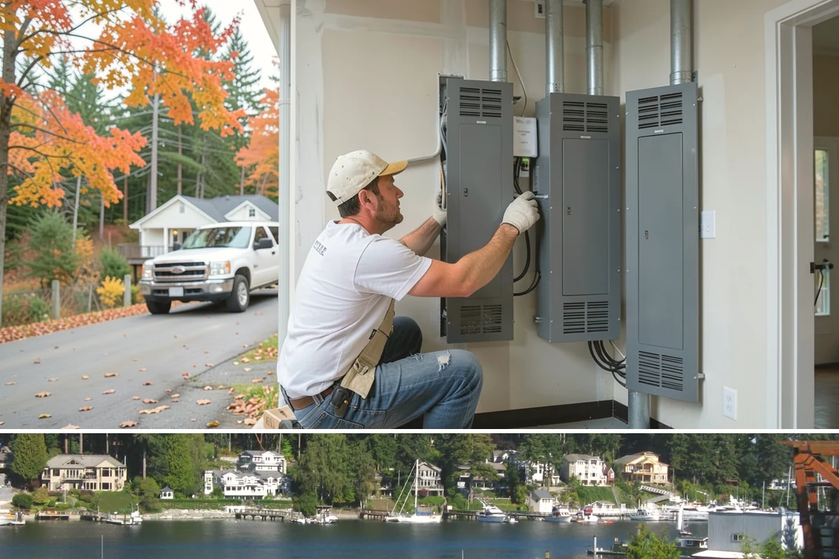 Fireplace Construction in Gig Harbor, Pierce County, WA - Many homeowners plan fireplace construction in late summer so it is finished and ready before the cold, wet season arrives.